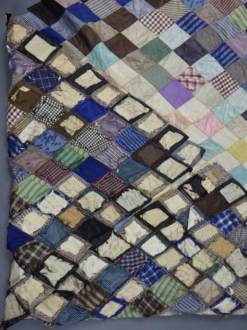 Patchwork Silk and Paper, 19th Century Canada 3