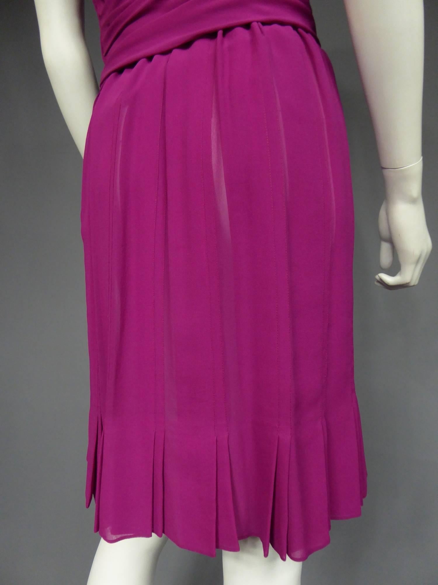 A Christian Dior/Gianfranco Ferré Couture Pink Chiffon Dress  Circa 1990 For Sale 1