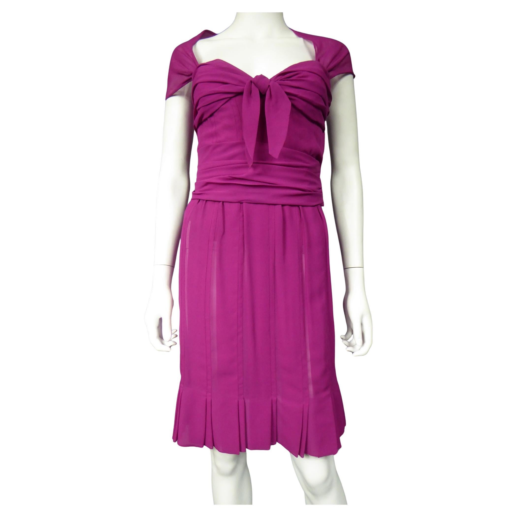 A Christian Dior/Gianfranco Ferré Couture Pink Chiffon Dress  Circa 1990 For Sale