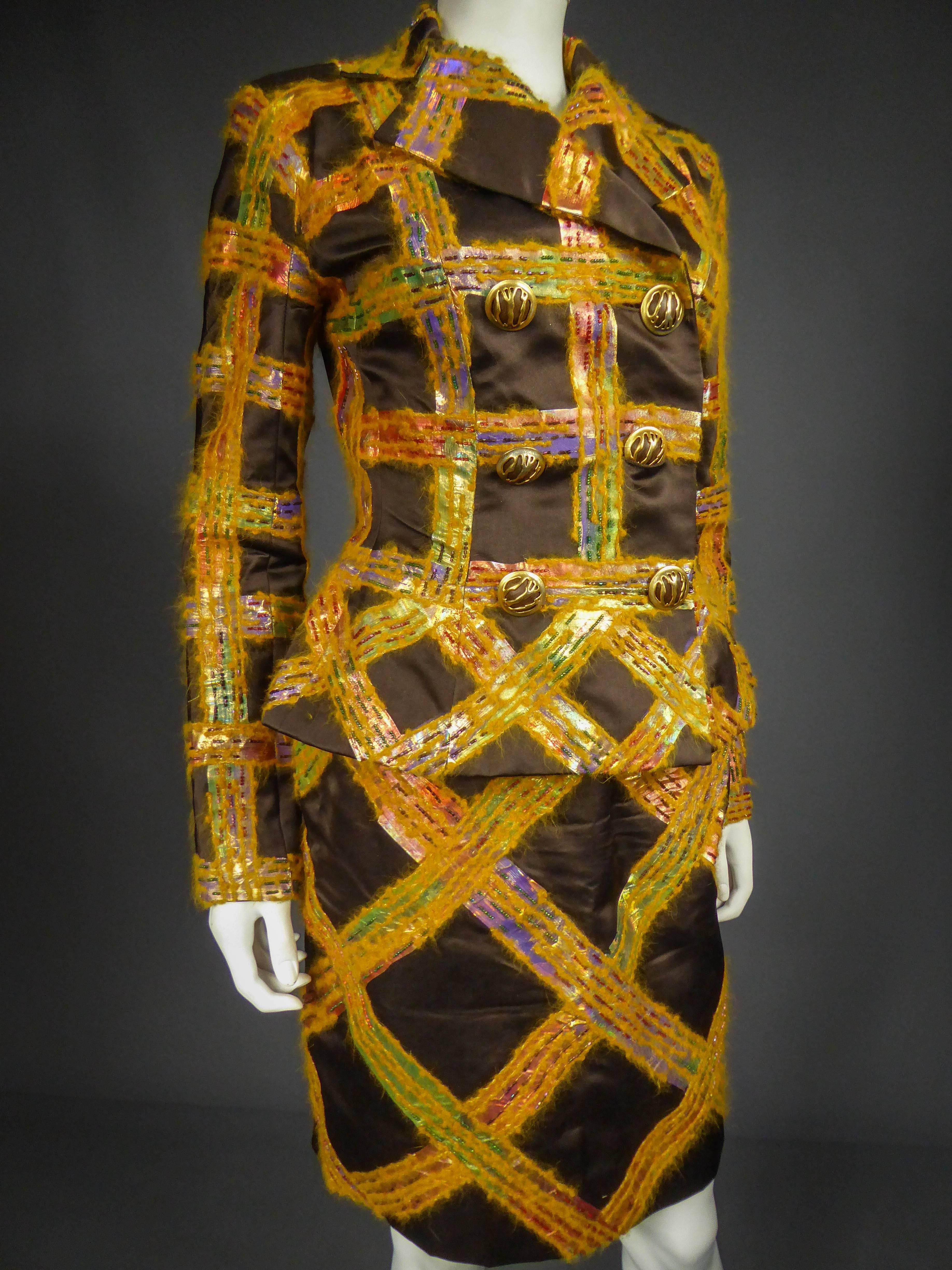 Ted Lapidus Haute Couture Skirt Set by Olivier Lapidus  Circa 1990 1
