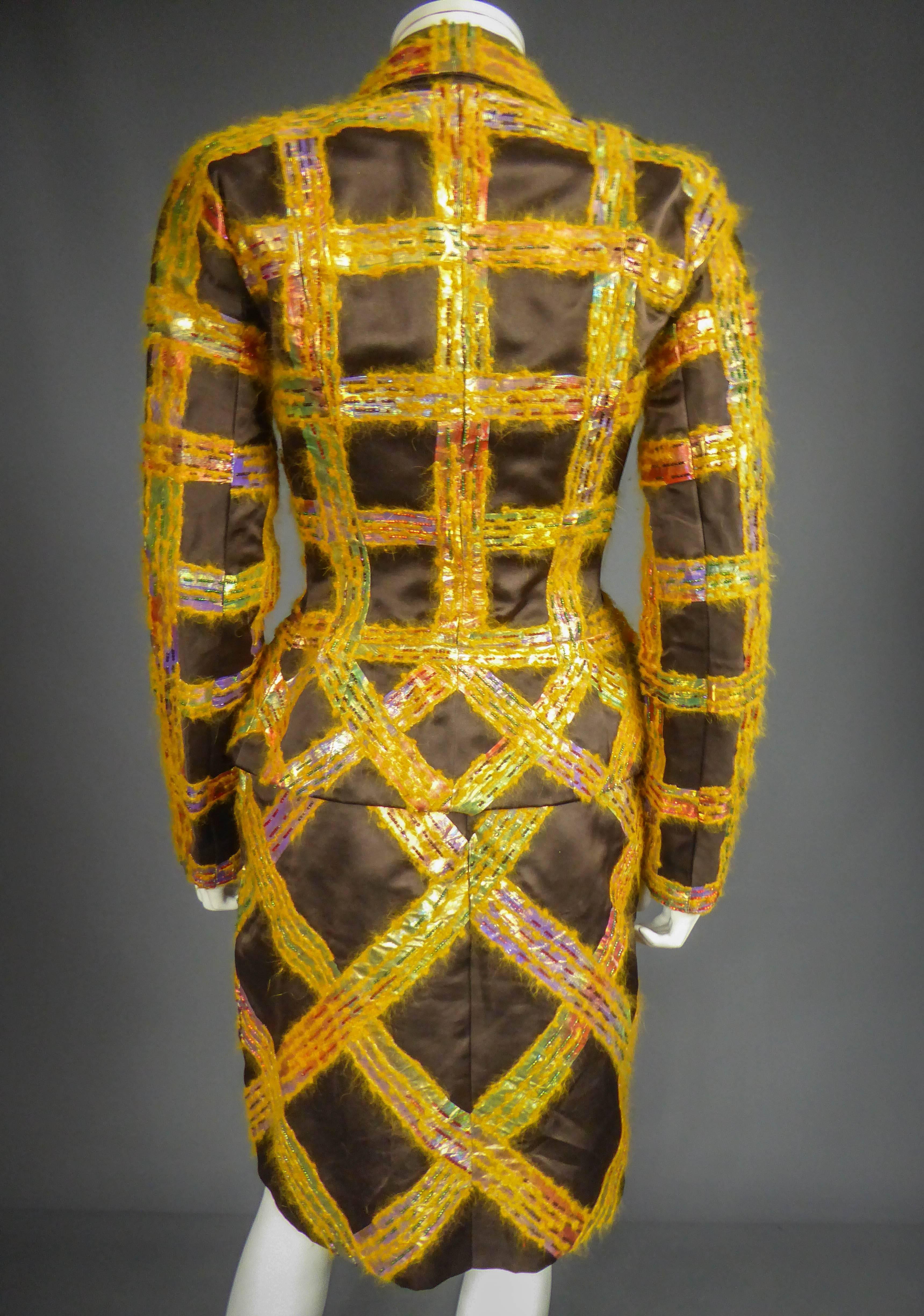 Ted Lapidus Haute Couture Skirt Set by Olivier Lapidus  Circa 1990 4