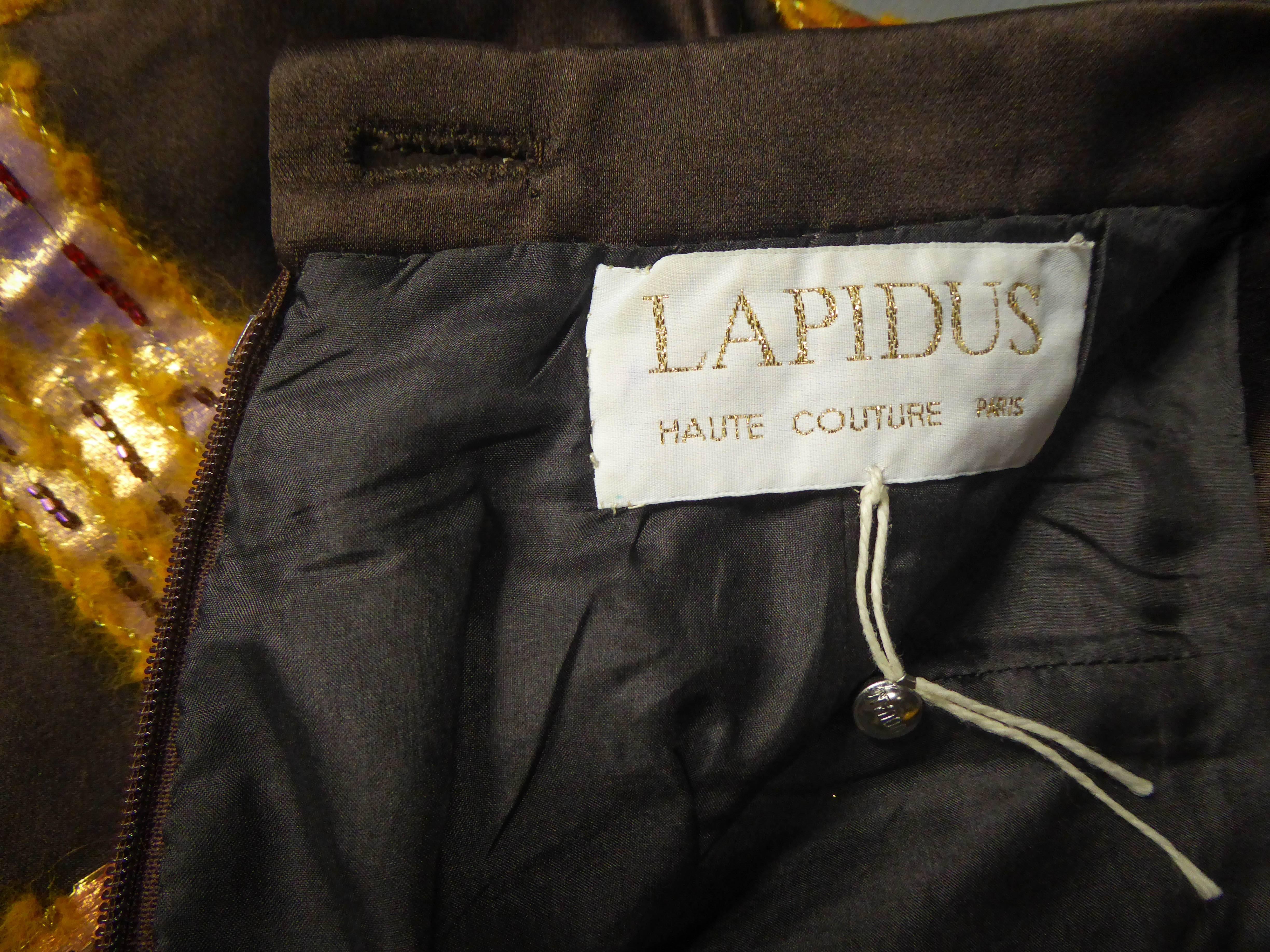 Ted Lapidus Haute Couture Skirt Set by Olivier Lapidus  Circa 1990 7