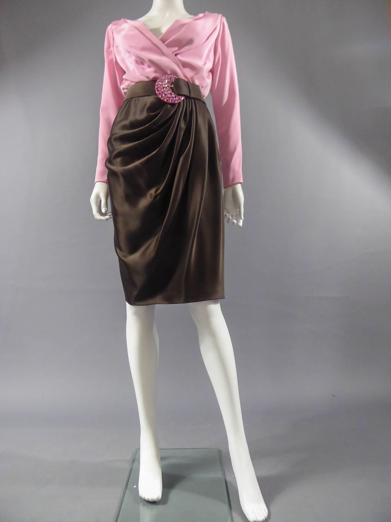 Ensemble de soirée Yves Saint Laurent Couture numéroté 65123, vers 1989 Bon état - En vente à Toulon, FR