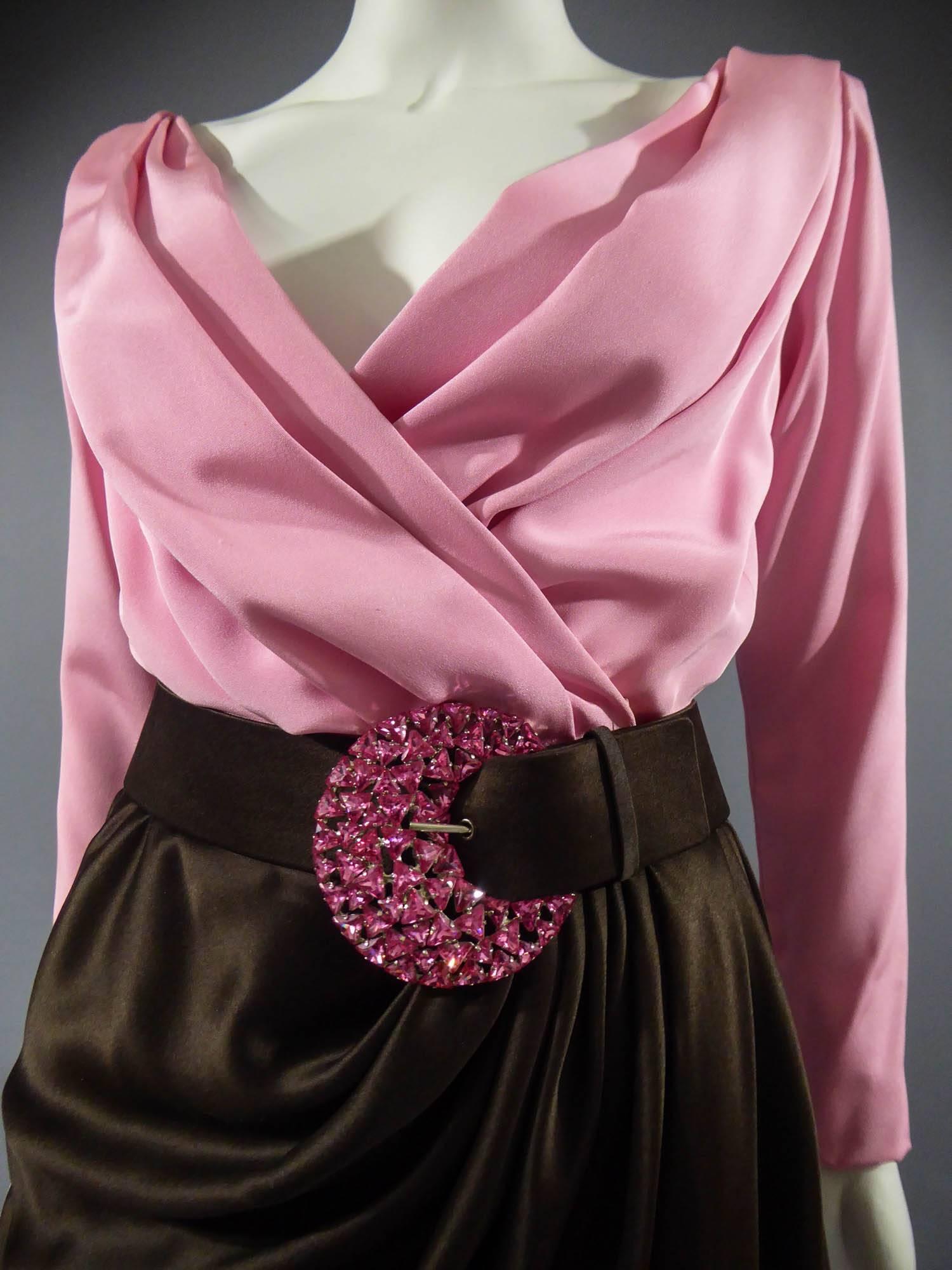 Ensemble de soirée Yves Saint Laurent Couture numéroté 65123, vers 1989 en vente 1