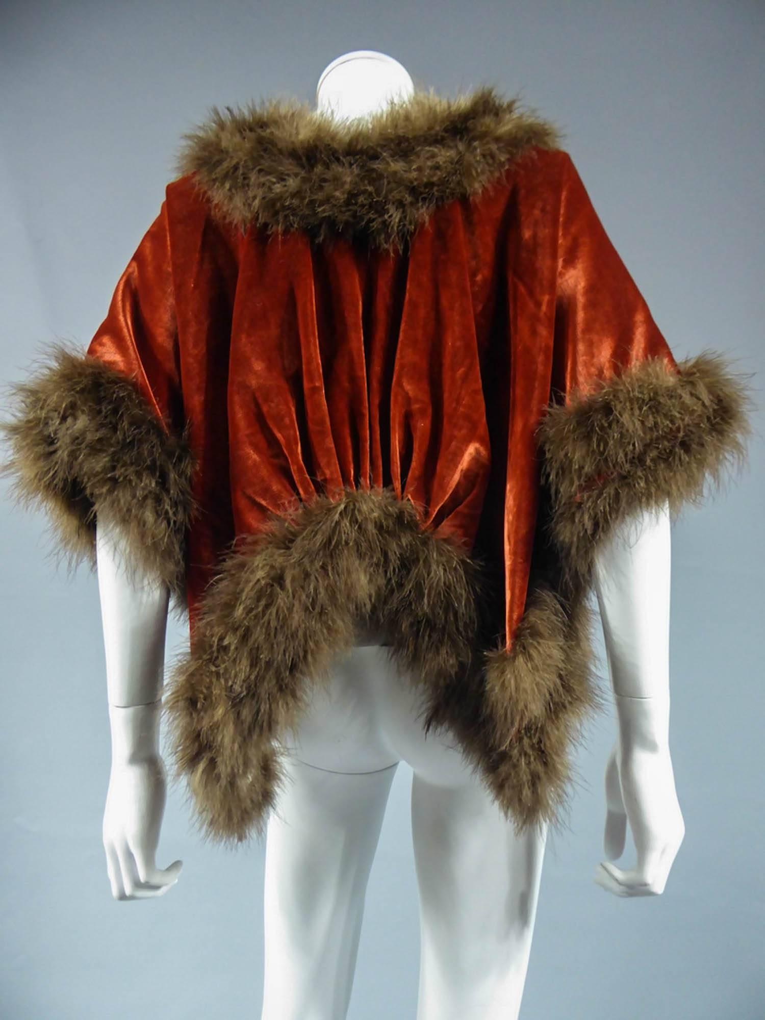 Capeline or visit in velvet and swan feather - Liberty and Co - Circa 1920 5