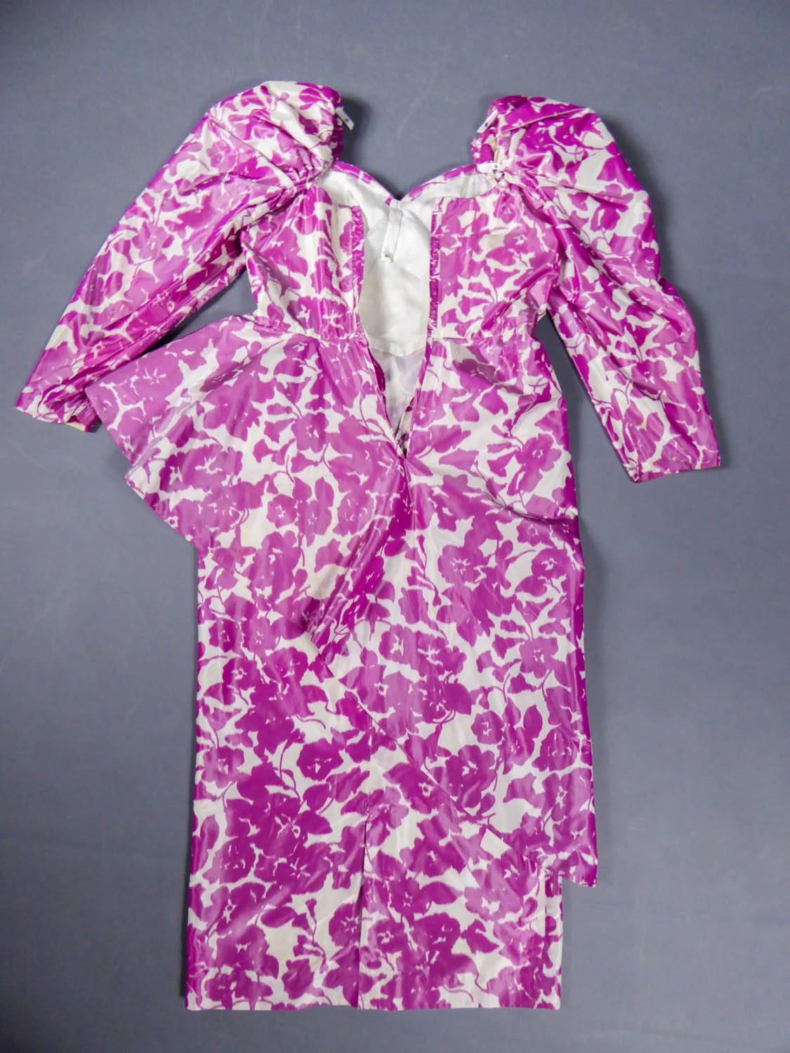 Purple French Couture Evening Dress - Circa 1980