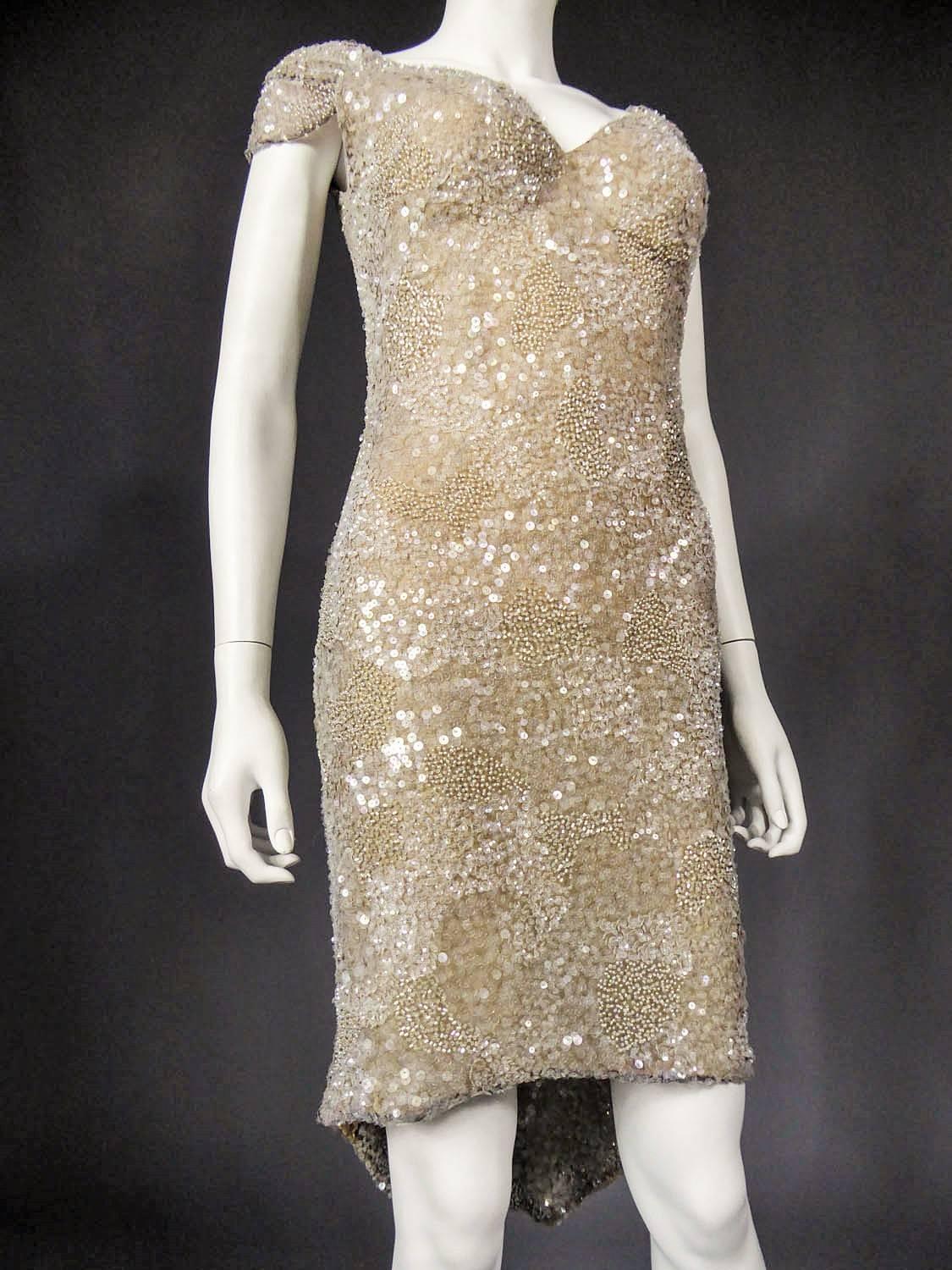 Brown Christian Dior John Galliano Couture sequin Dress - Circa 2000