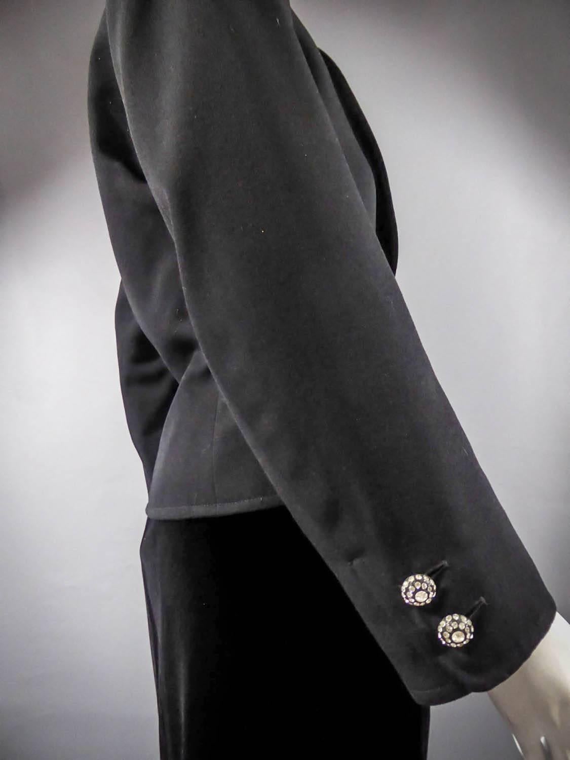Yves Saint Laurent Rive gauche jewelery tuxedo set - Circa 1980-1985 6