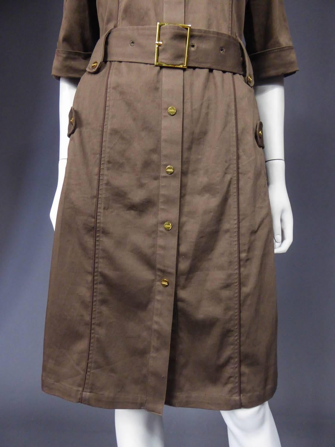 Brown Sahararienne dress Rodier - Circa 1970 - 1980