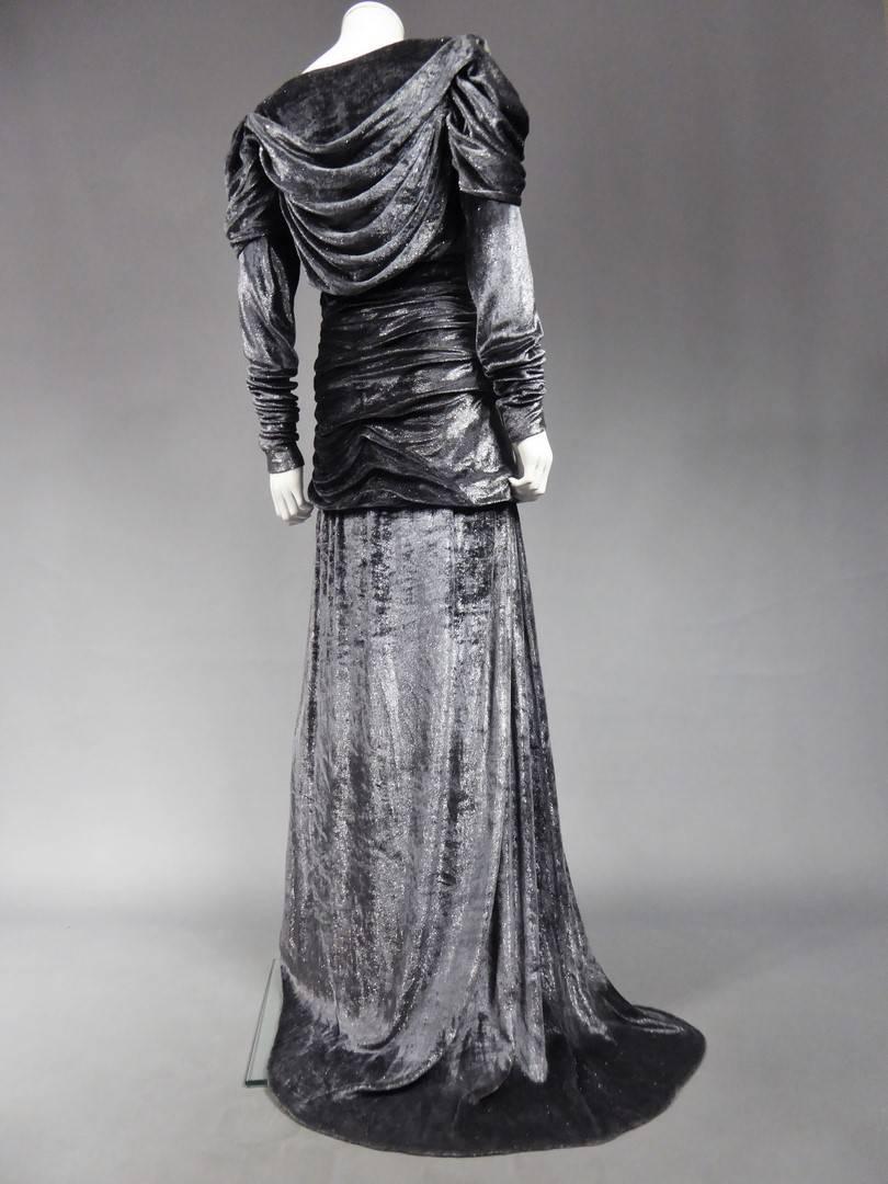 Yves Saint Laurent Couture Velvet Evening Dress, Fall 1982 4