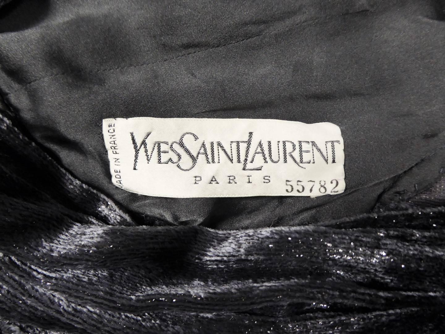 Yves Saint Laurent Couture Velvet Evening Dress, Fall 1982 9