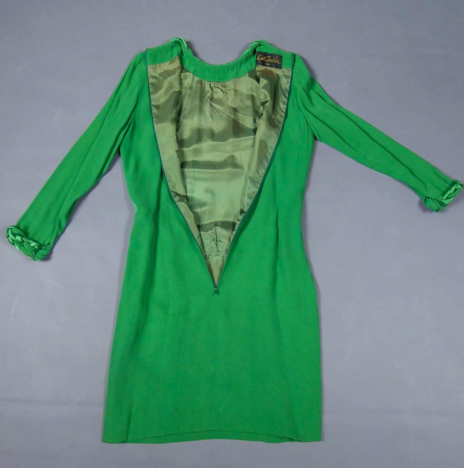 Green Erik Schaix Cocktail dress, circa 1940 / 1960