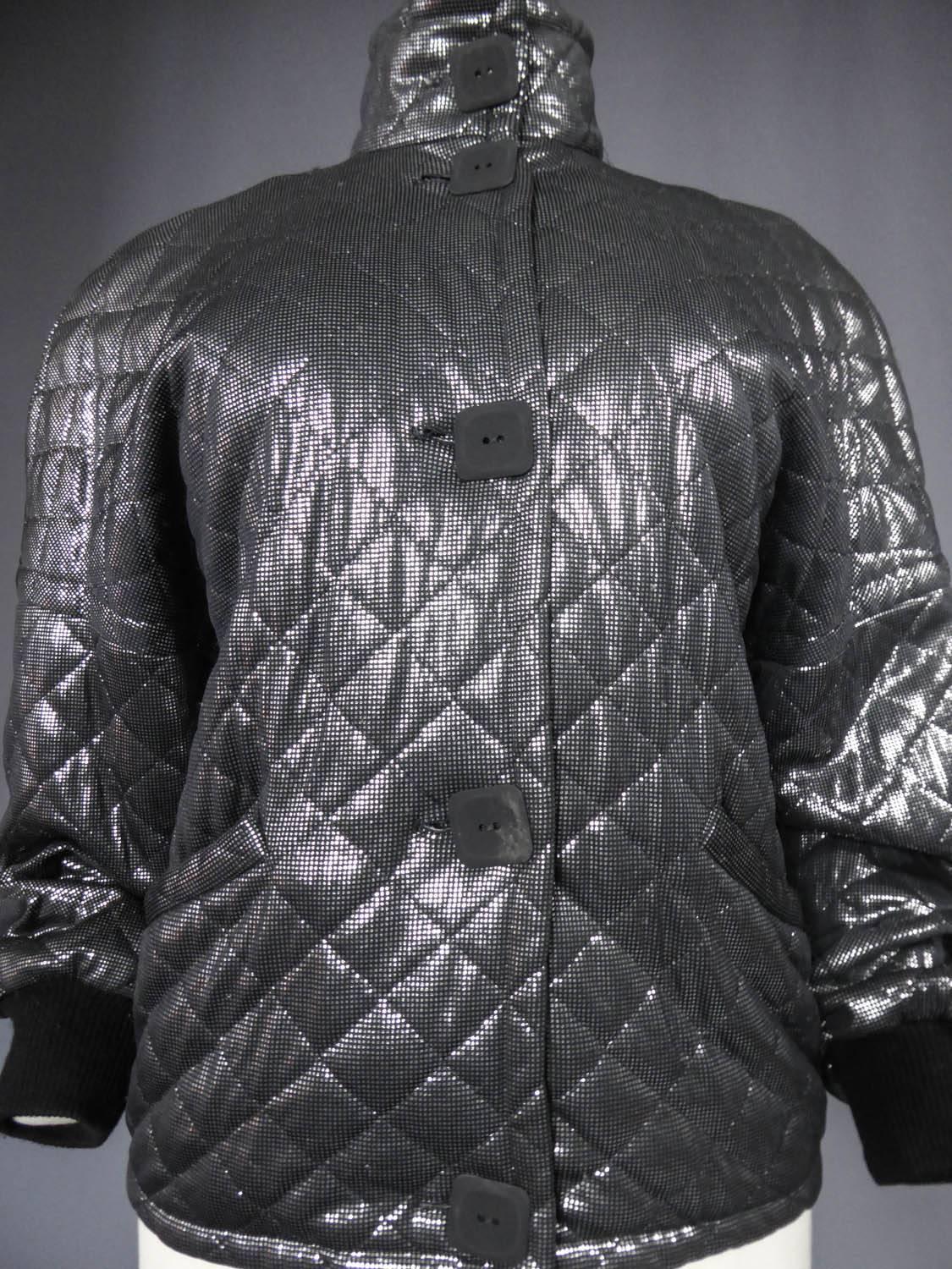 Veste Lanvin noire et argentée, circa 1980 en vente 5