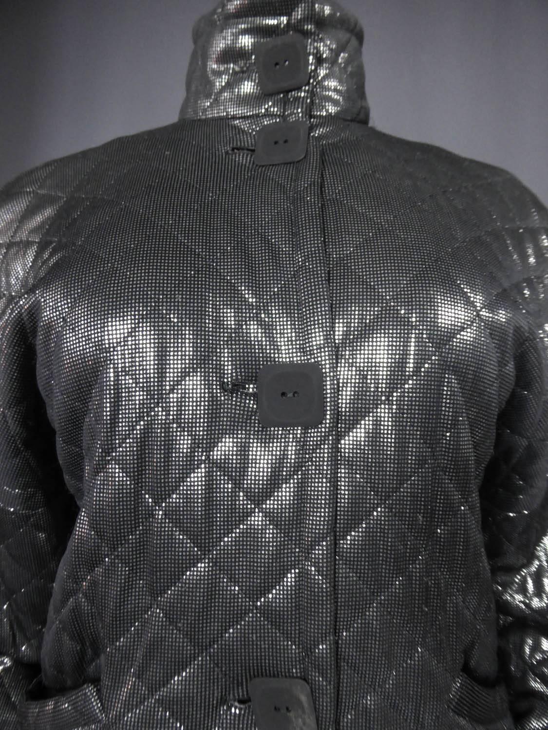 A Black and silver Lanvin jacket - Circa 1980 For Sale 6