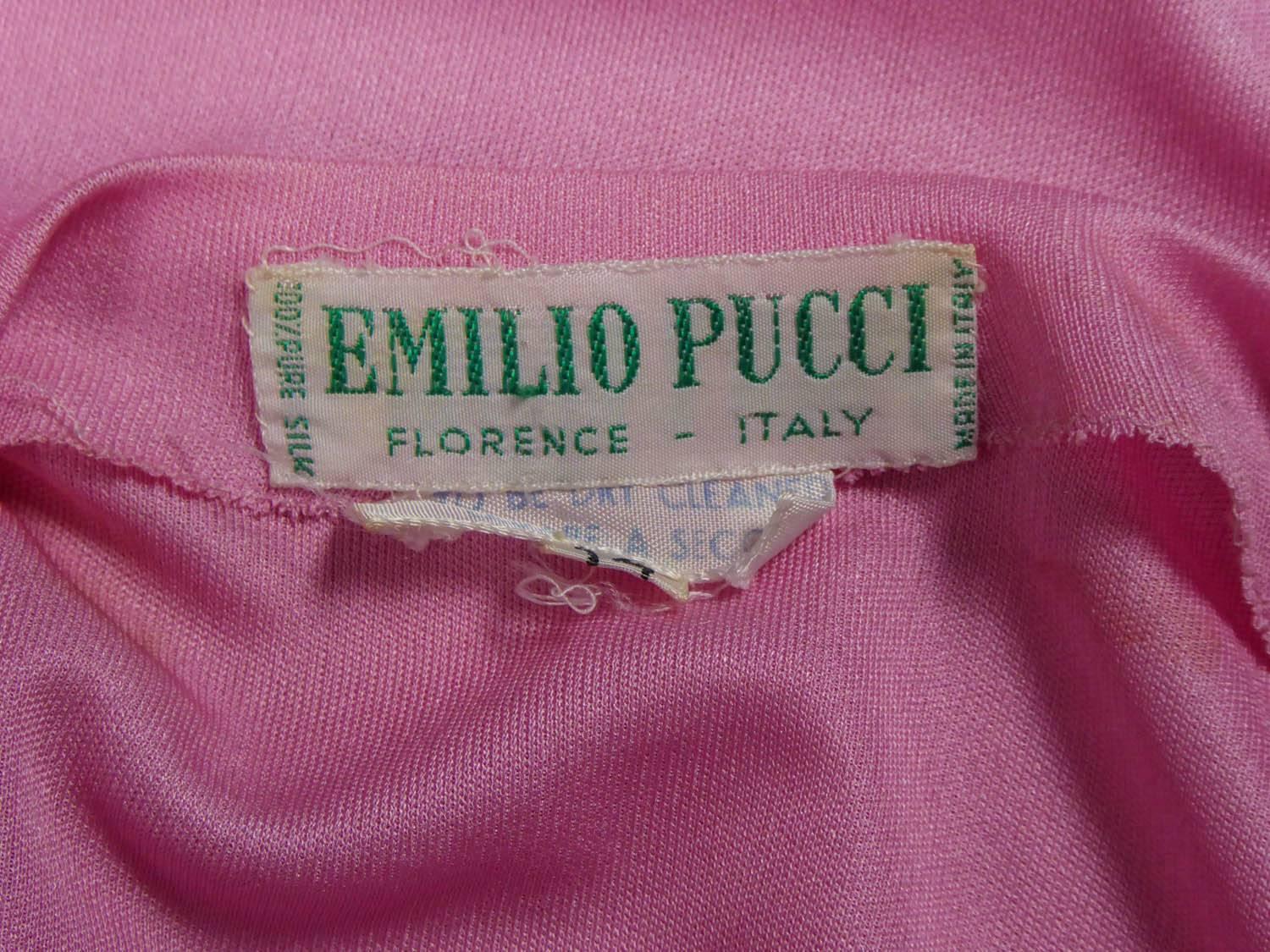 Emilio Pucci  Early jersey silk Top- Circa 1960 In Excellent Condition In Toulon, FR