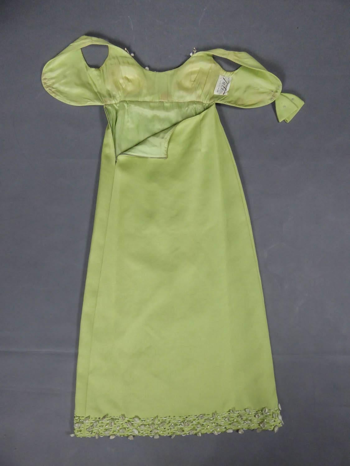 Gazar Italy evening dress embroidered with lily of the valley, circa 1965 7