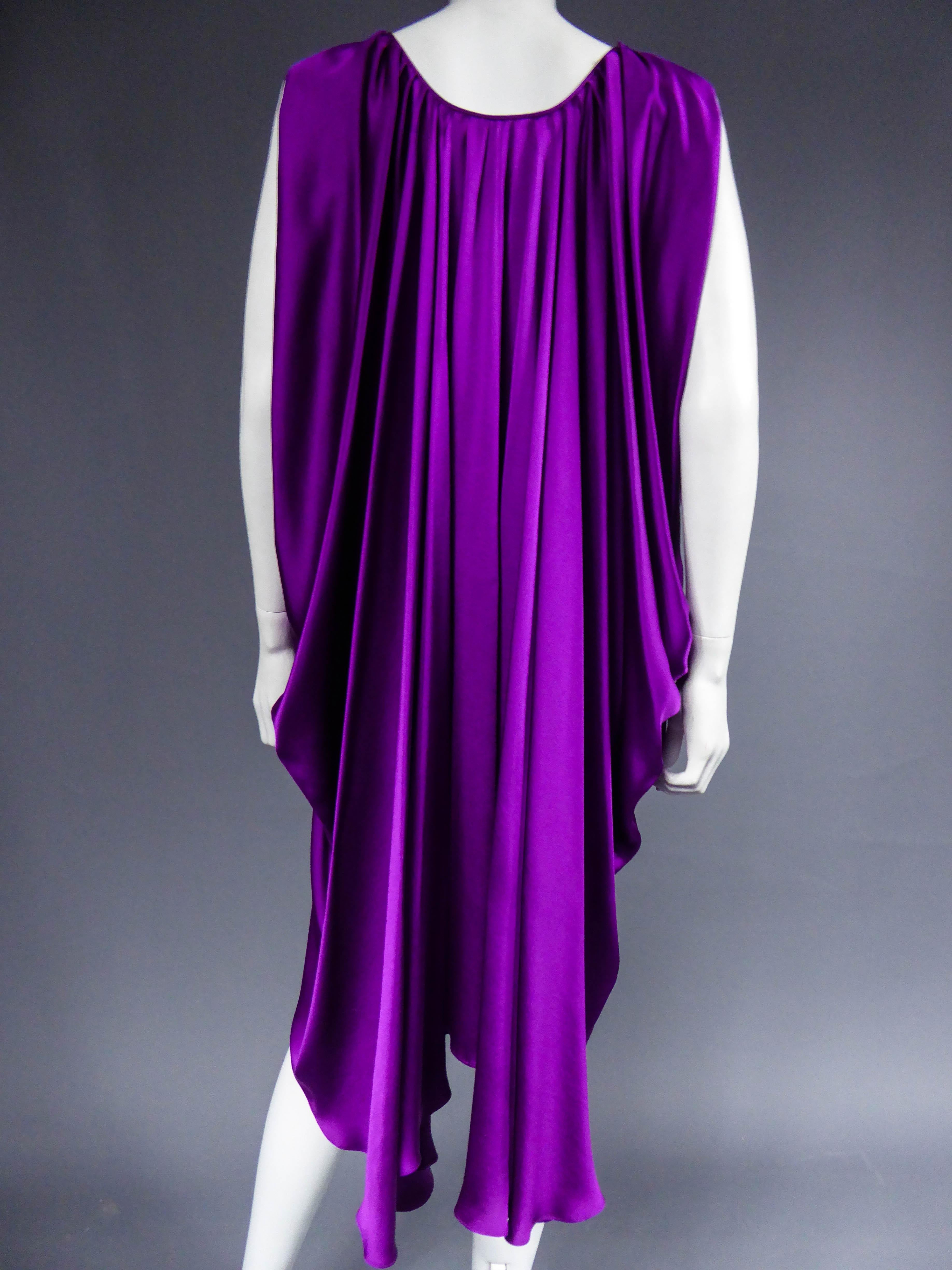 Yves Saint Laurent Satin Dress by Stefano Pilati, 2008 Collection  For Sale 1