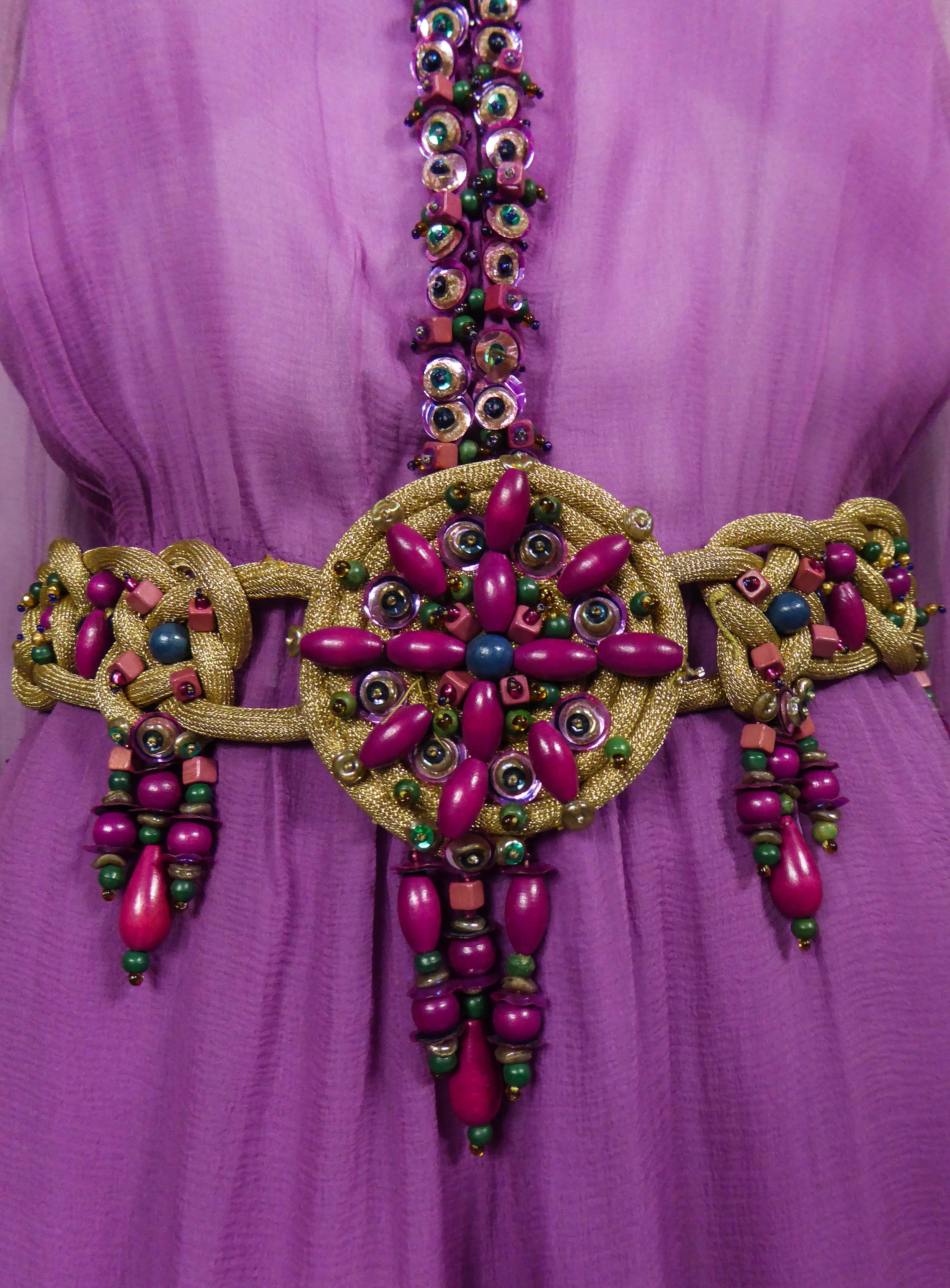 Jewelry Psychedelic Pyjama Set Circa 1970 In Excellent Condition In Toulon, FR