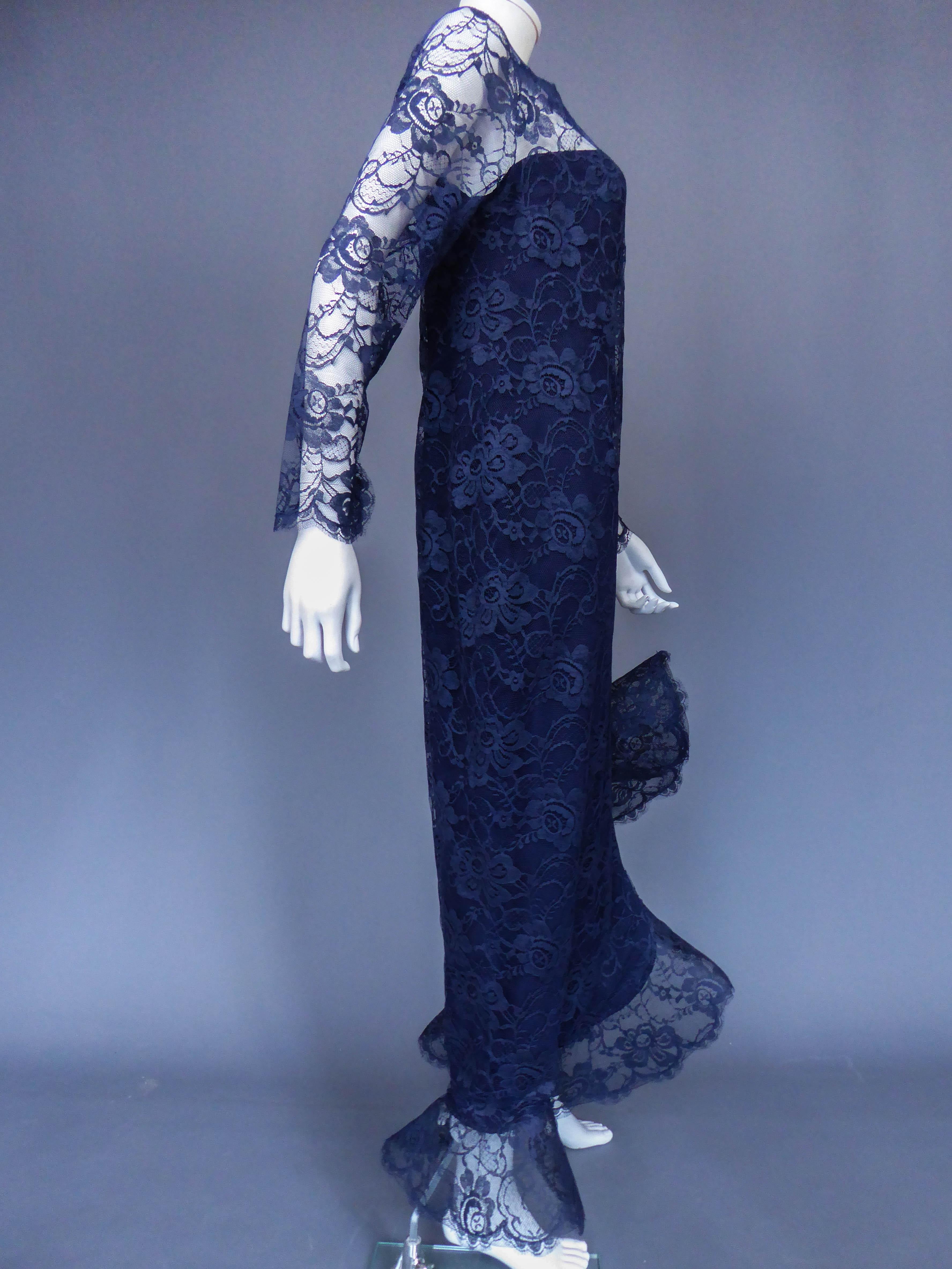 Evening dress and cape attributed to Pierre Cardin Couture, Circa 1985 6