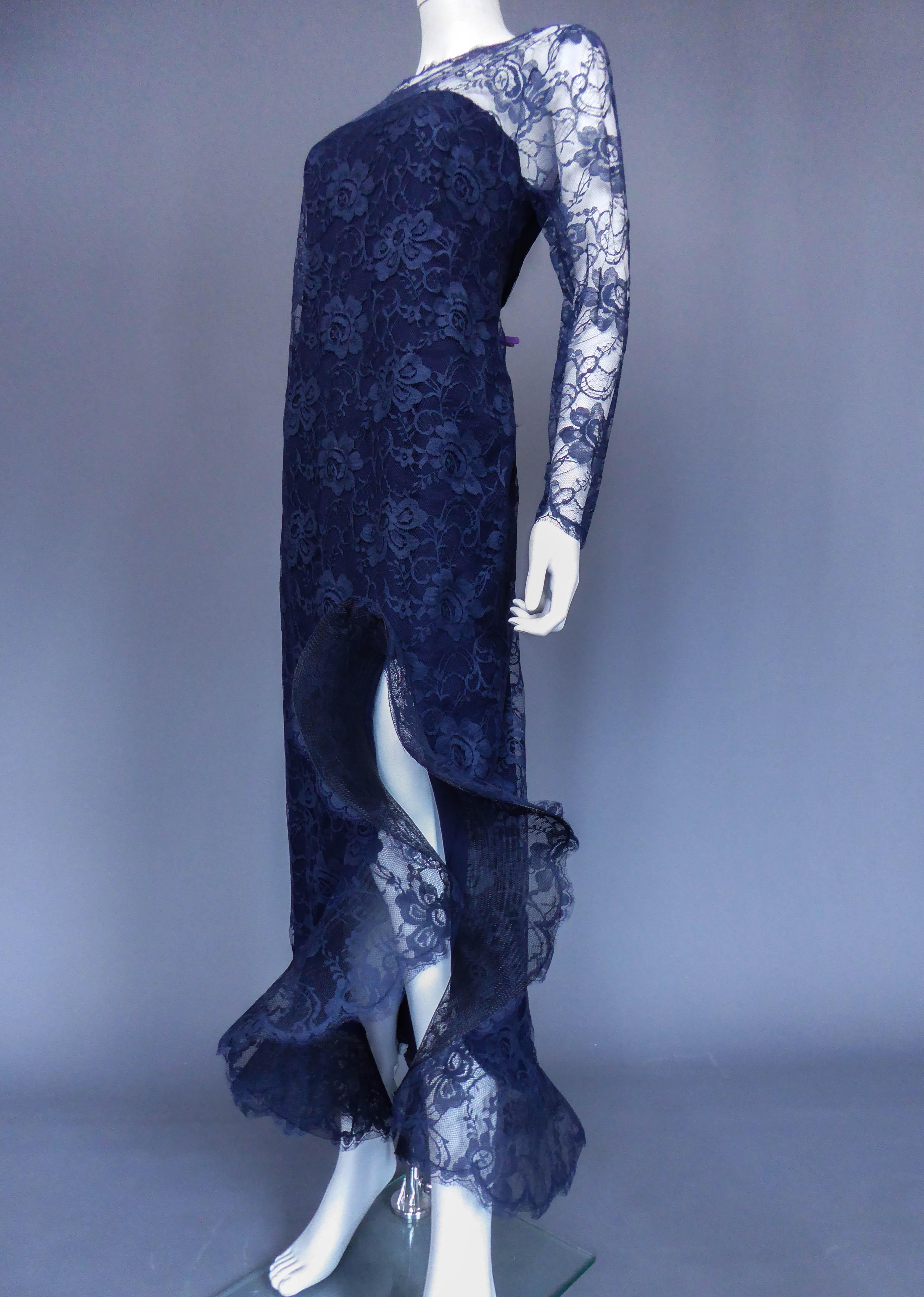 Evening dress and cape attributed to Pierre Cardin Couture, Circa 1985 9