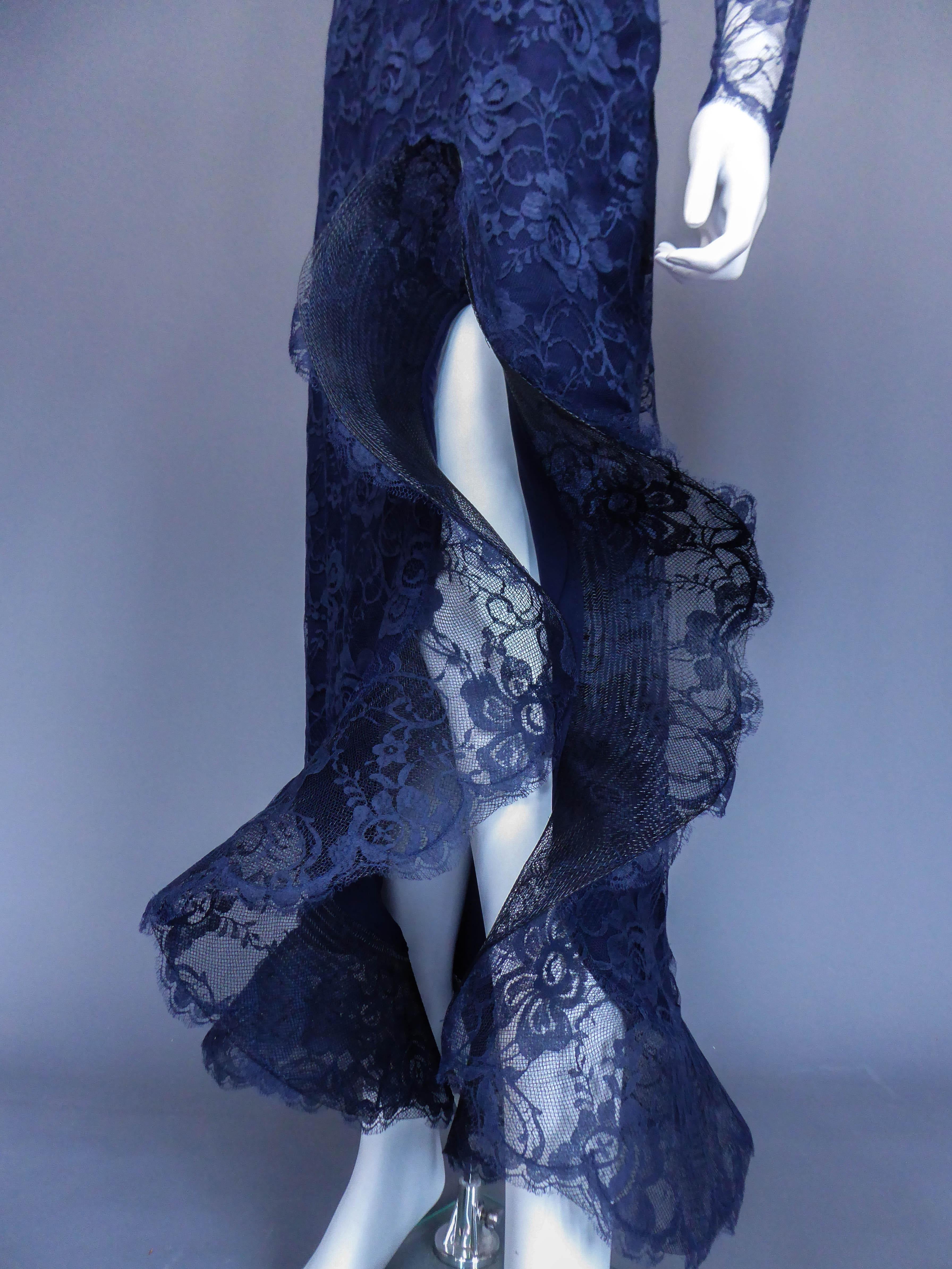 Evening dress and cape attributed to Pierre Cardin Couture, Circa 1985 10