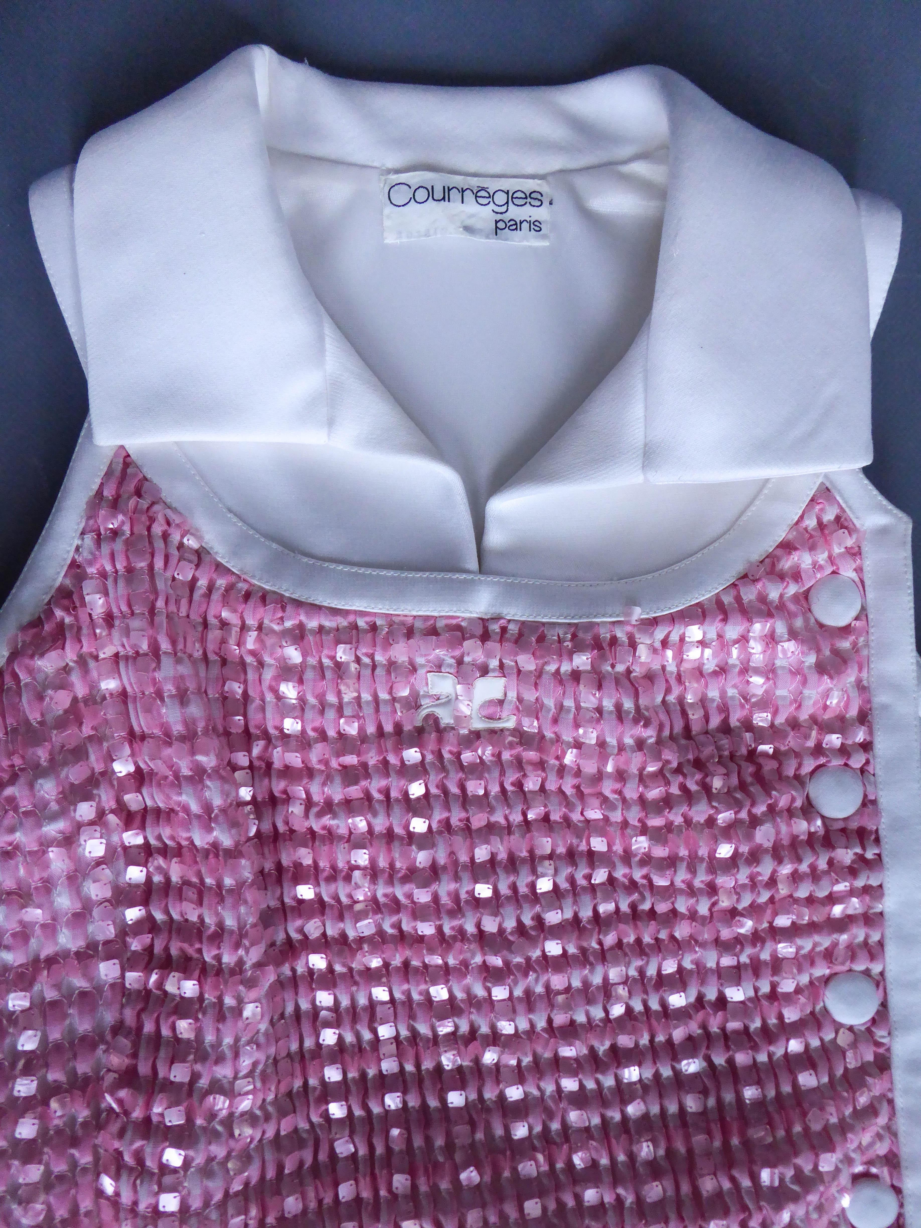 An André Courrèges French Couture numbered 303810 Circa 1970/1980 7