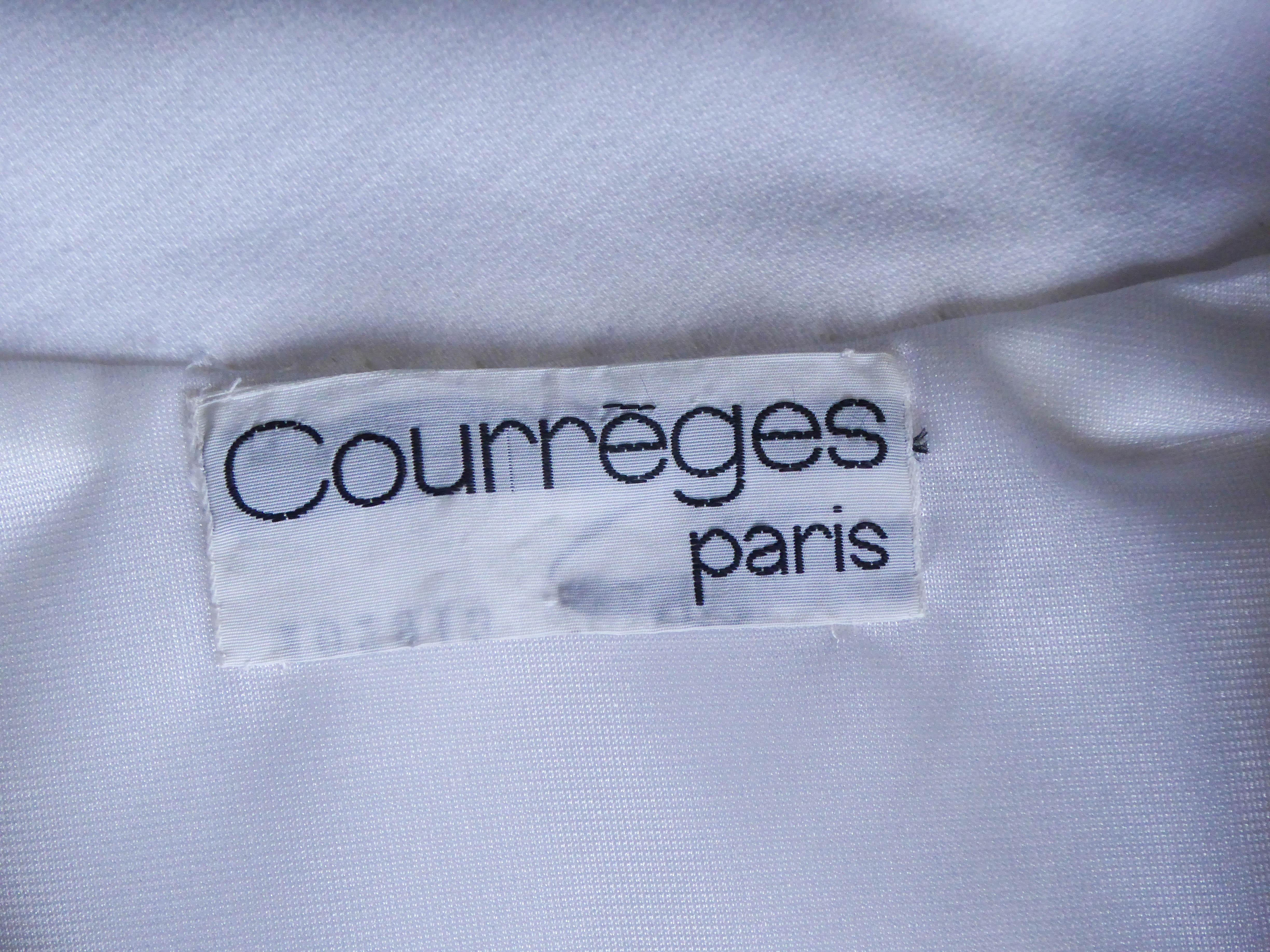 An André Courrèges French Couture numbered 303810 Circa 1970/1980 8