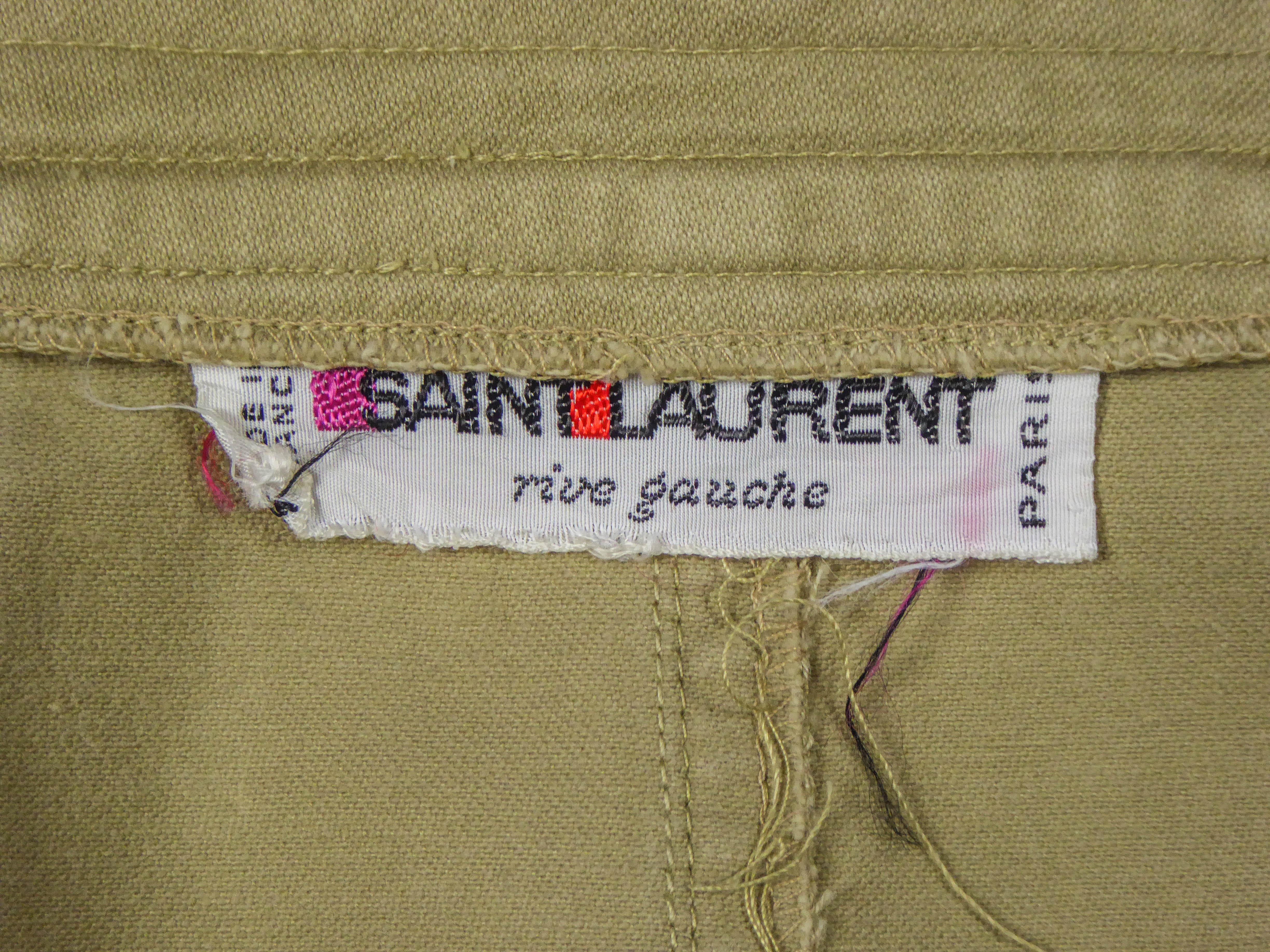 Yves Saint Laurent Rive Gauche Saharienne Skirt and Blouse, Circa 1970 8