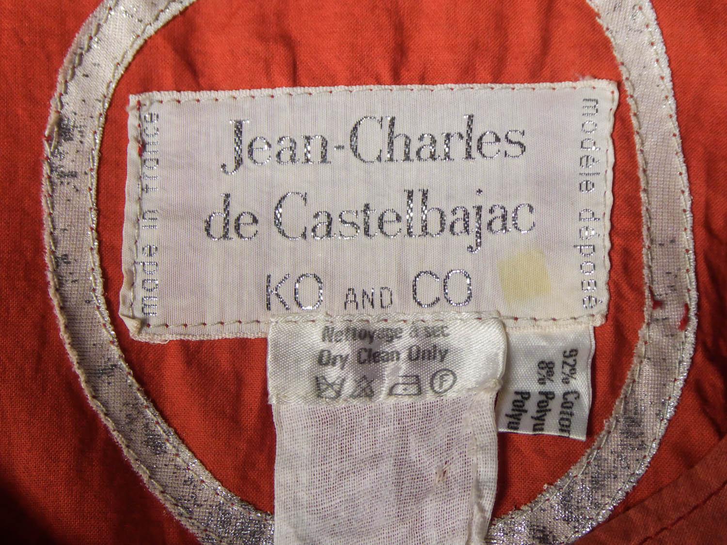 A Jean-Charles de Castelbajac KO & CO Cotton appliqué Blouse Circa 1990 In Good Condition For Sale In Toulon, FR