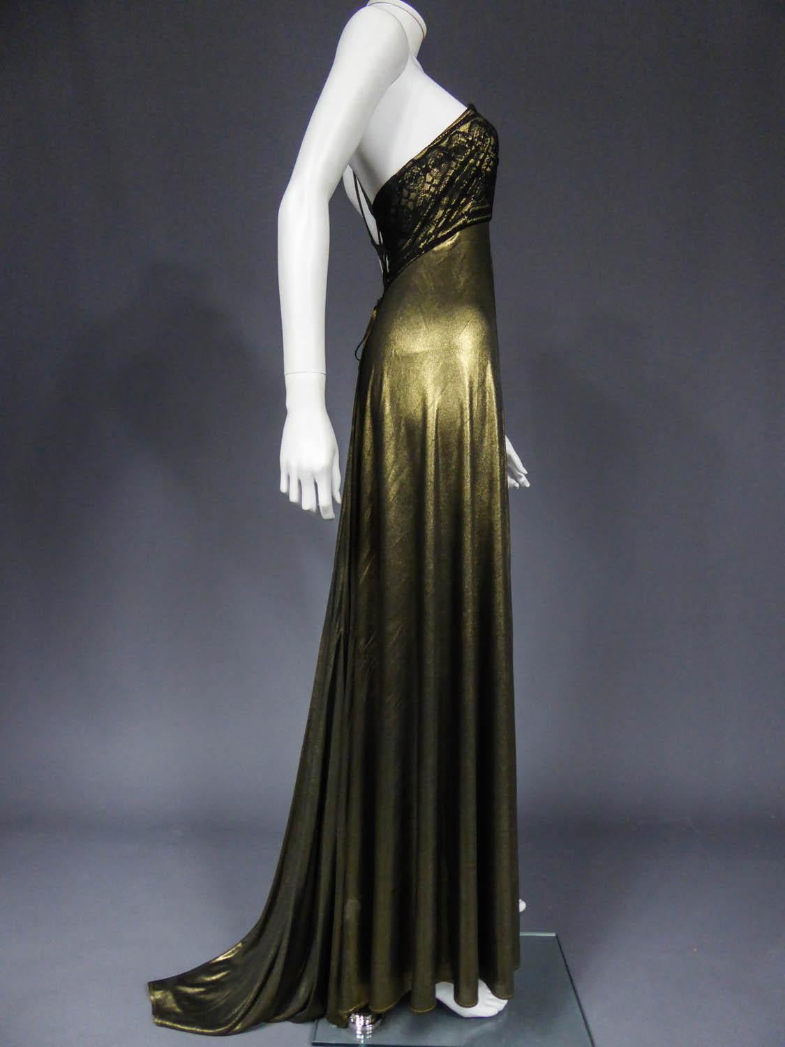 Christian Lacroix Haute Couture Golden Evening Gown, Circa 1995 7