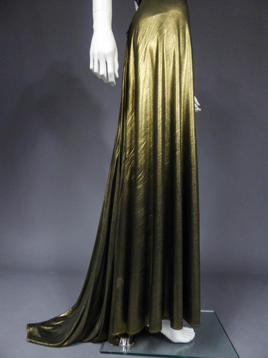 Christian Lacroix Haute Couture Golden Evening Gown, Circa 1995 8