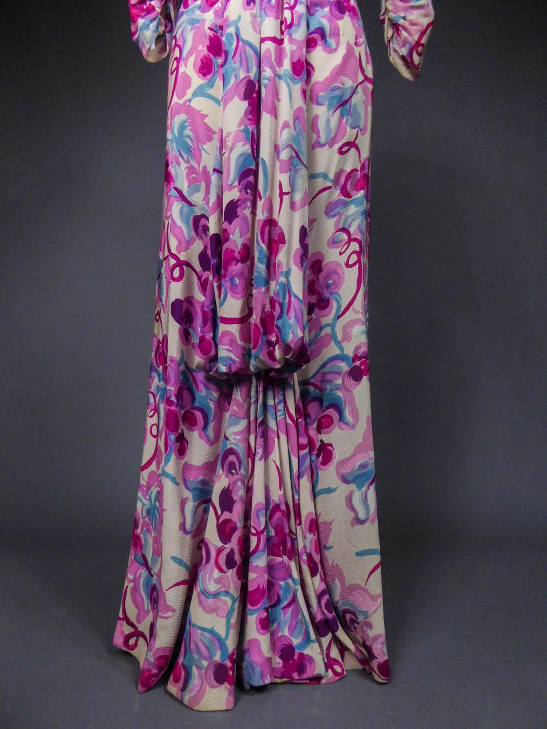 Long Dress Circa 1940 In Excellent Condition In Toulon, FR