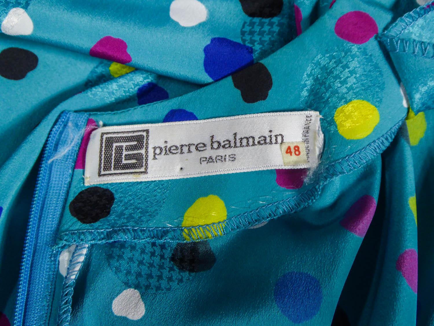 Bleu Pierre Balmain - Robe, circa 1980 en vente