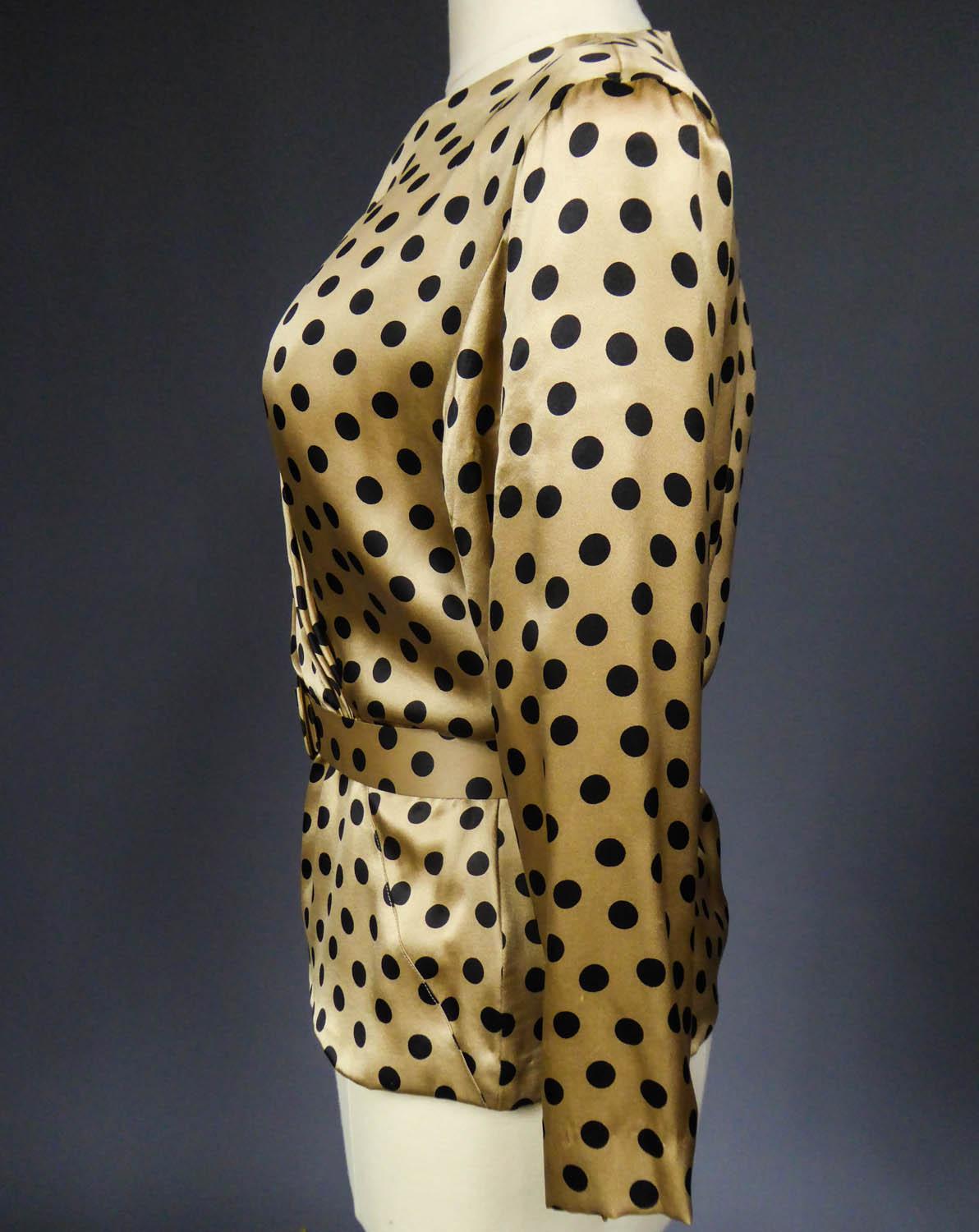 Jean Louis Scherrer Französische Couture-Bluse, ca. 1985 im Angebot 4