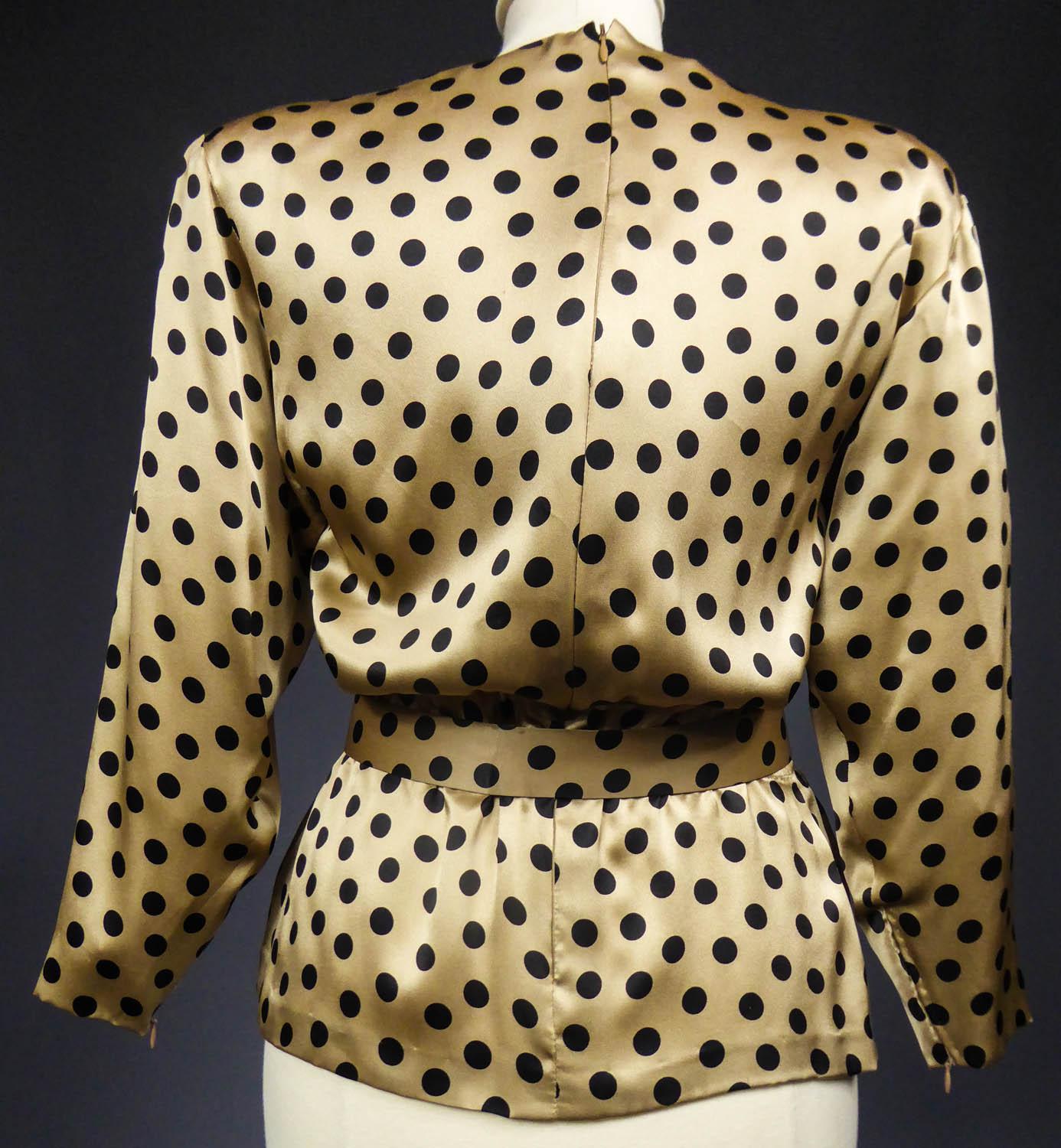 Jean Louis Scherrer Französische Couture-Bluse, ca. 1985 im Angebot 5