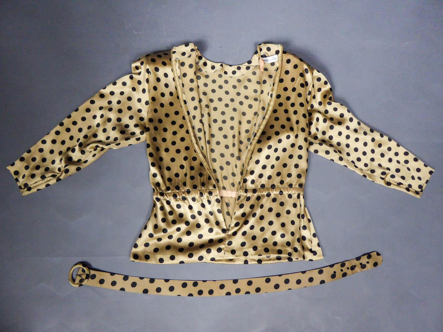 Jean Louis Scherrer Französische Couture-Bluse, ca. 1985 im Angebot 6