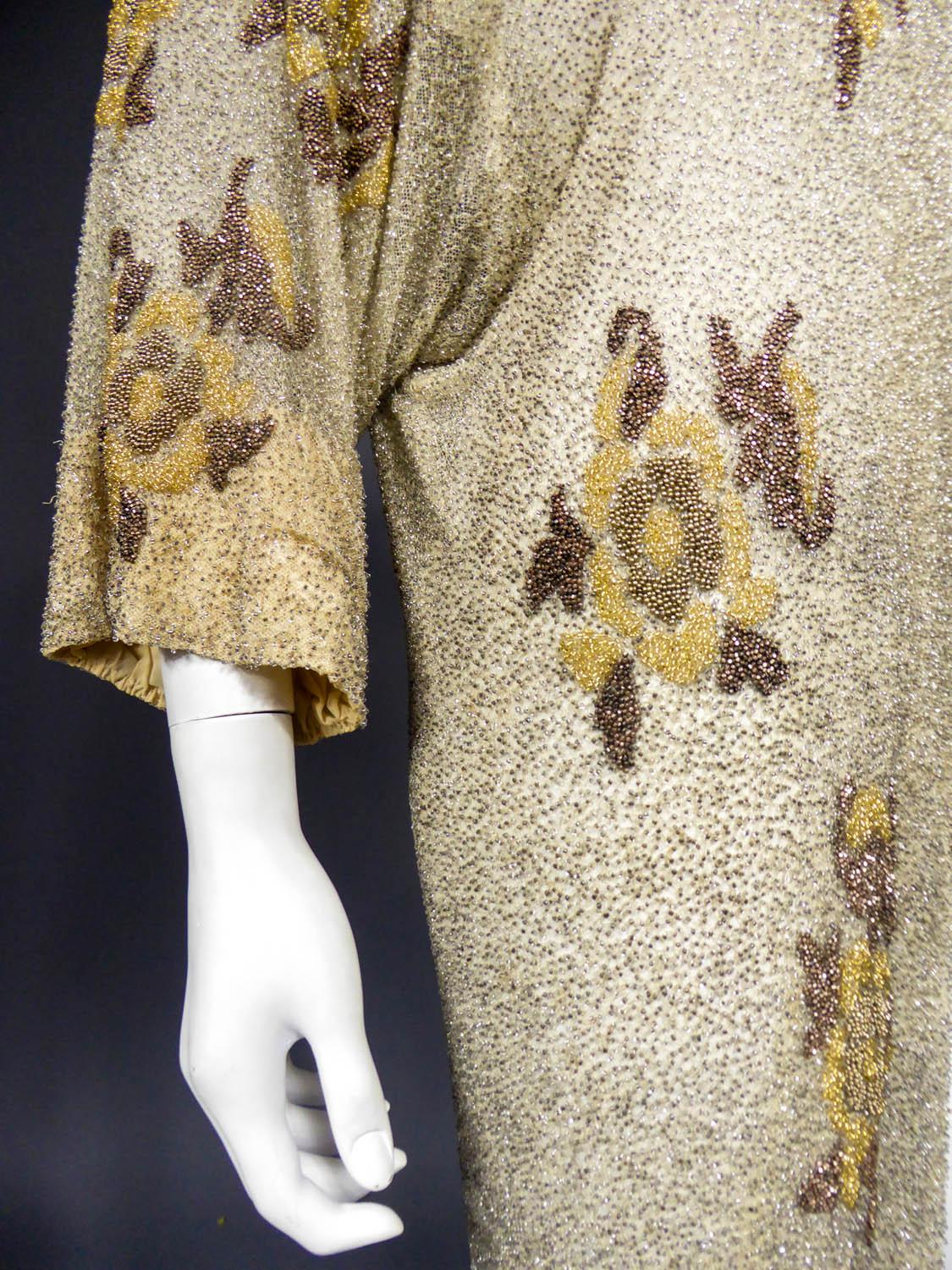 A French Couture beaded Evening Coat in the style of Paul Poiret, Circa 1930 For Sale 5