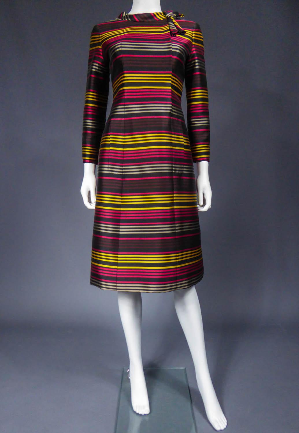 Noir Jeanne Lanvin Couture - Robe de cocktail, circa 1965 en vente
