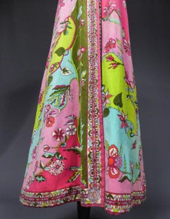 Emilio Pucci Printed Velvet Bathrobe Circa 1965