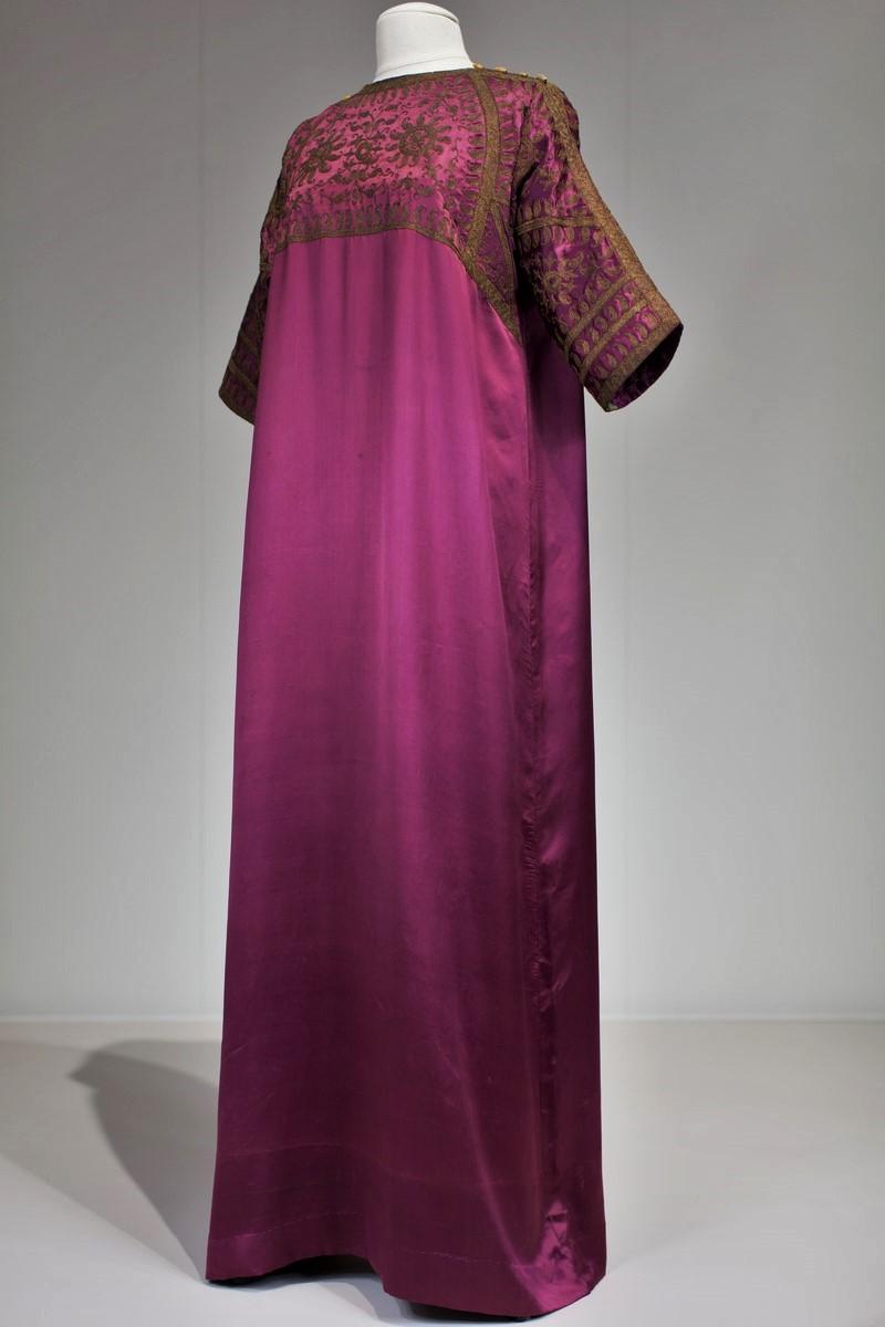 Brown A Babani French Couture Orientalist Kaftan/Satin Evening Dress Circa 1930