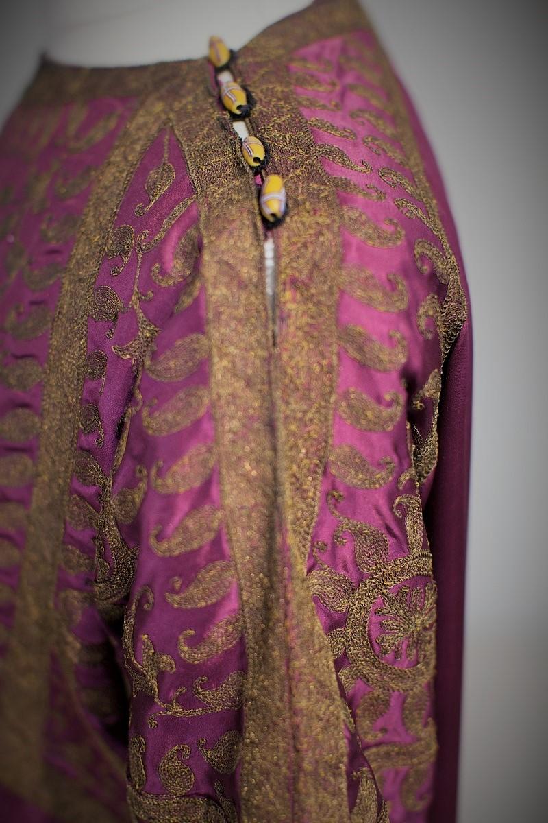 Women's A Babani French Couture Orientalist Kaftan/Satin Evening Dress Circa 1930