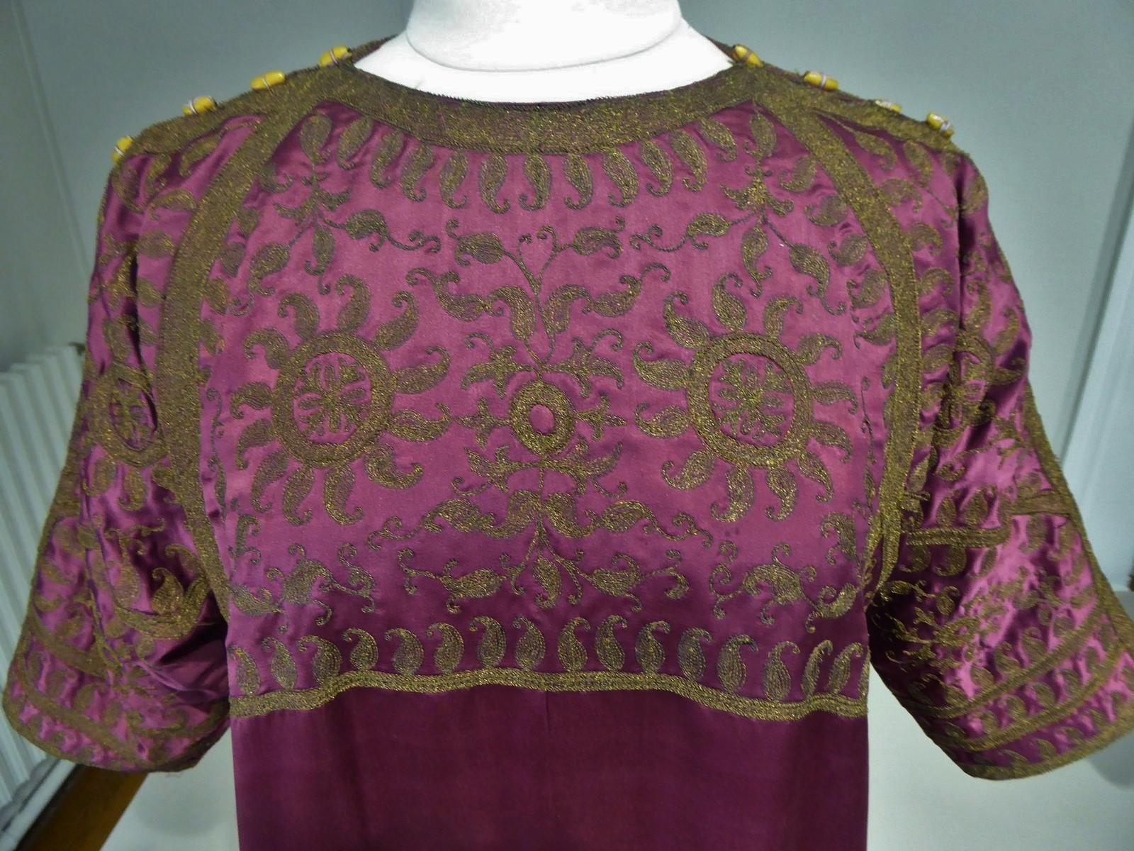 A Babani French Couture Orientalist Kaftan/Satin Evening Dress Circa 1930 1