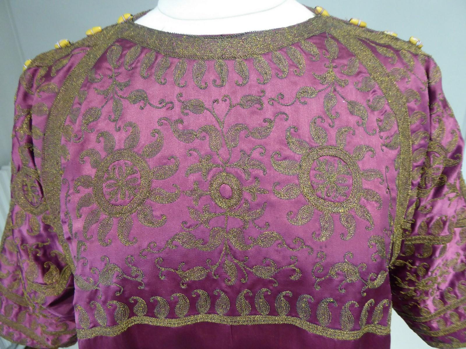 A Babani French Couture Orientalist Kaftan/Satin Evening Dress Circa 1930  3