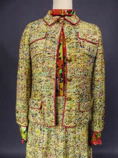 A numbered Haute Couture Chanel Skirt and Blouse Suit Circa 1968/1971