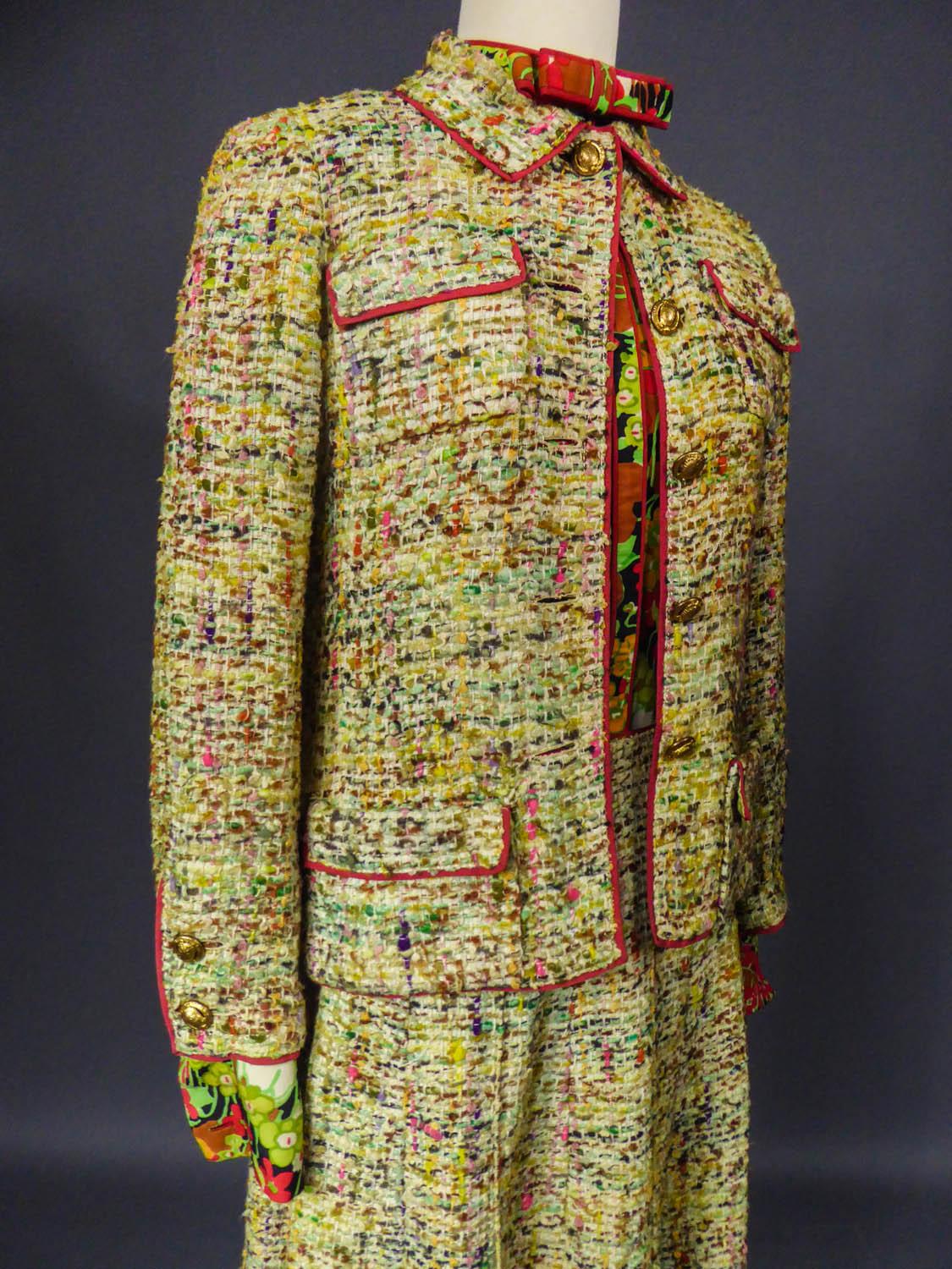 A numbered Haute Couture Chanel Skirt and Blouse Suit Circa 1968/1971 1