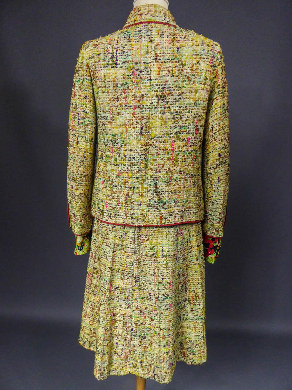 A numbered Haute Couture Chanel Skirt and Blouse Suit Circa 1968/1971 3