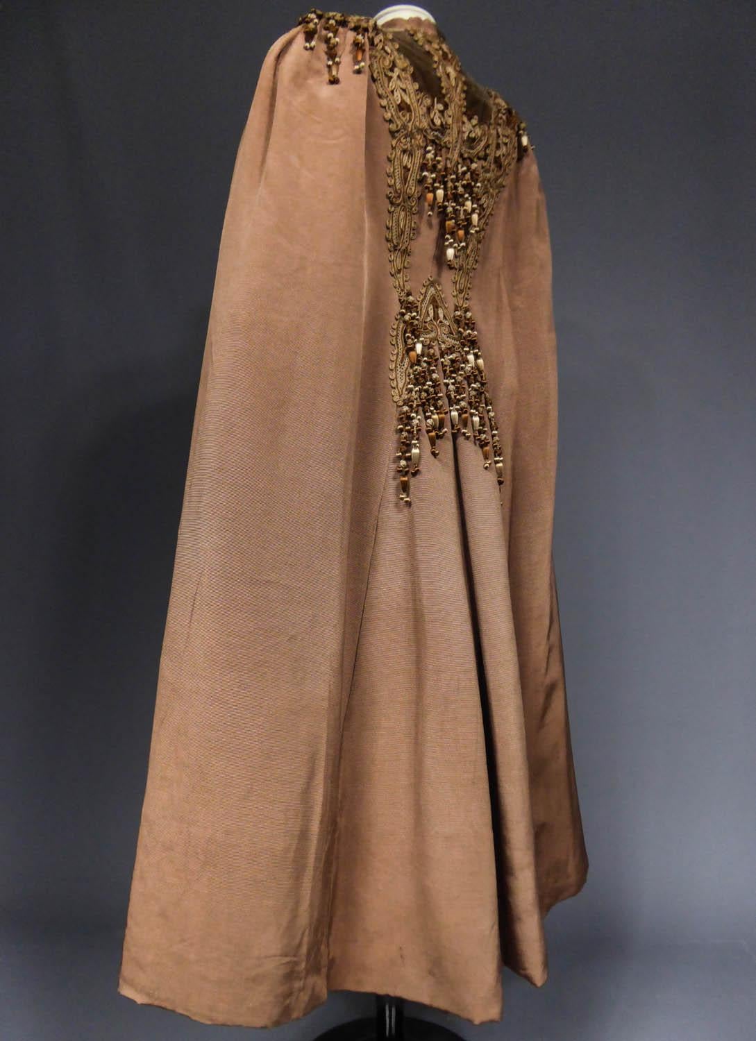French Evening Cape with Trimmings Emile Pingat style 1890 - 1905 9