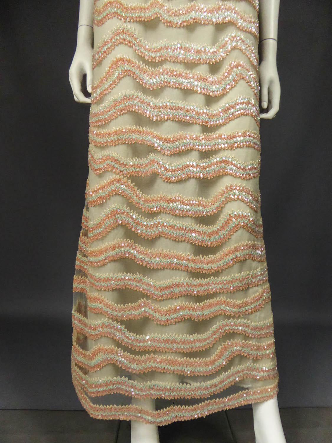 Brown Giorgio Armani Couture fashion show dress worn by Claudia Cardinale - Circa 2000