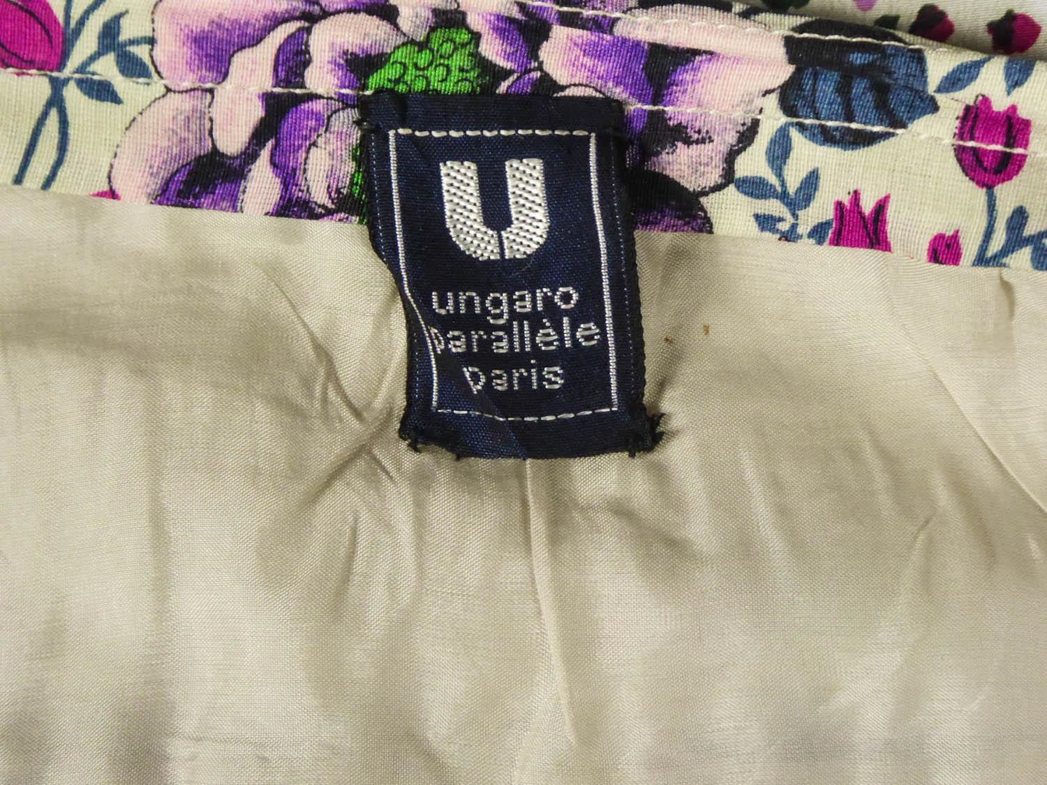 Women's A French Ungaro Parallele Skirt Blouse and Belt Set - Circa 1978 / 1980 For Sale