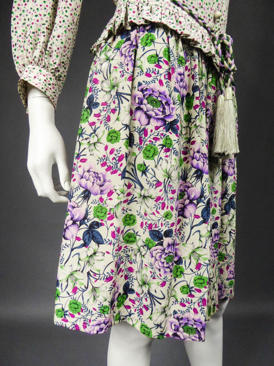 A French Ungaro Parallele Skirt Blouse and Belt Set - Circa 1978 / 1980 For Sale 5